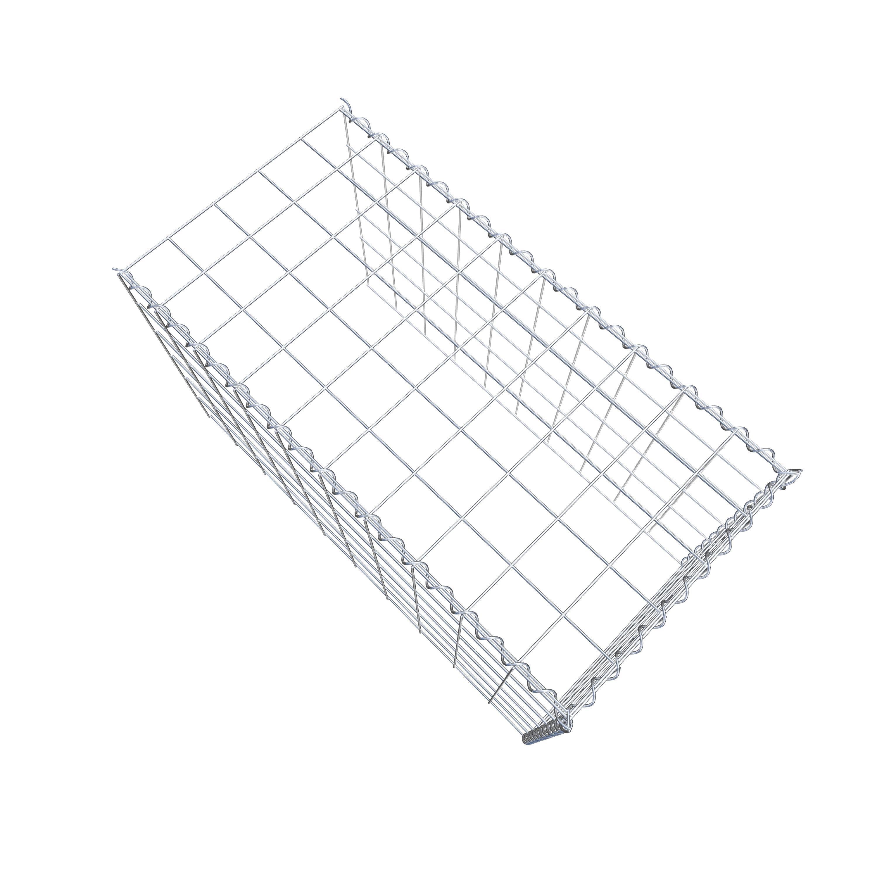 Grown-on gabion type 4 100 cm x 60 cm x 50 cm (L x H x D), mesh size 10 cm x 10 cm, spiral