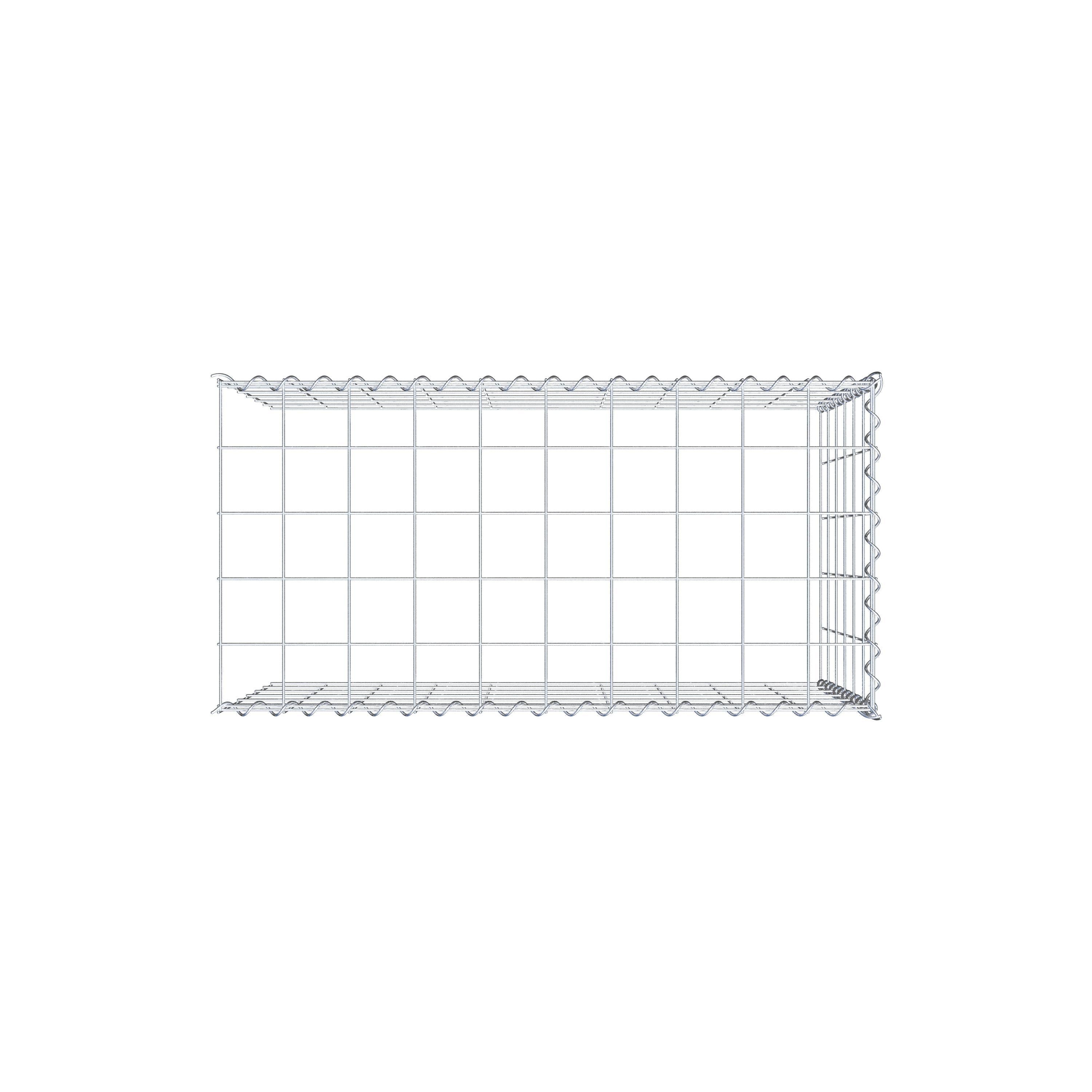 Grown-on gabion type 4 100 cm x 60 cm x 50 cm (L x H x D), mesh size 10 cm x 10 cm, spiral