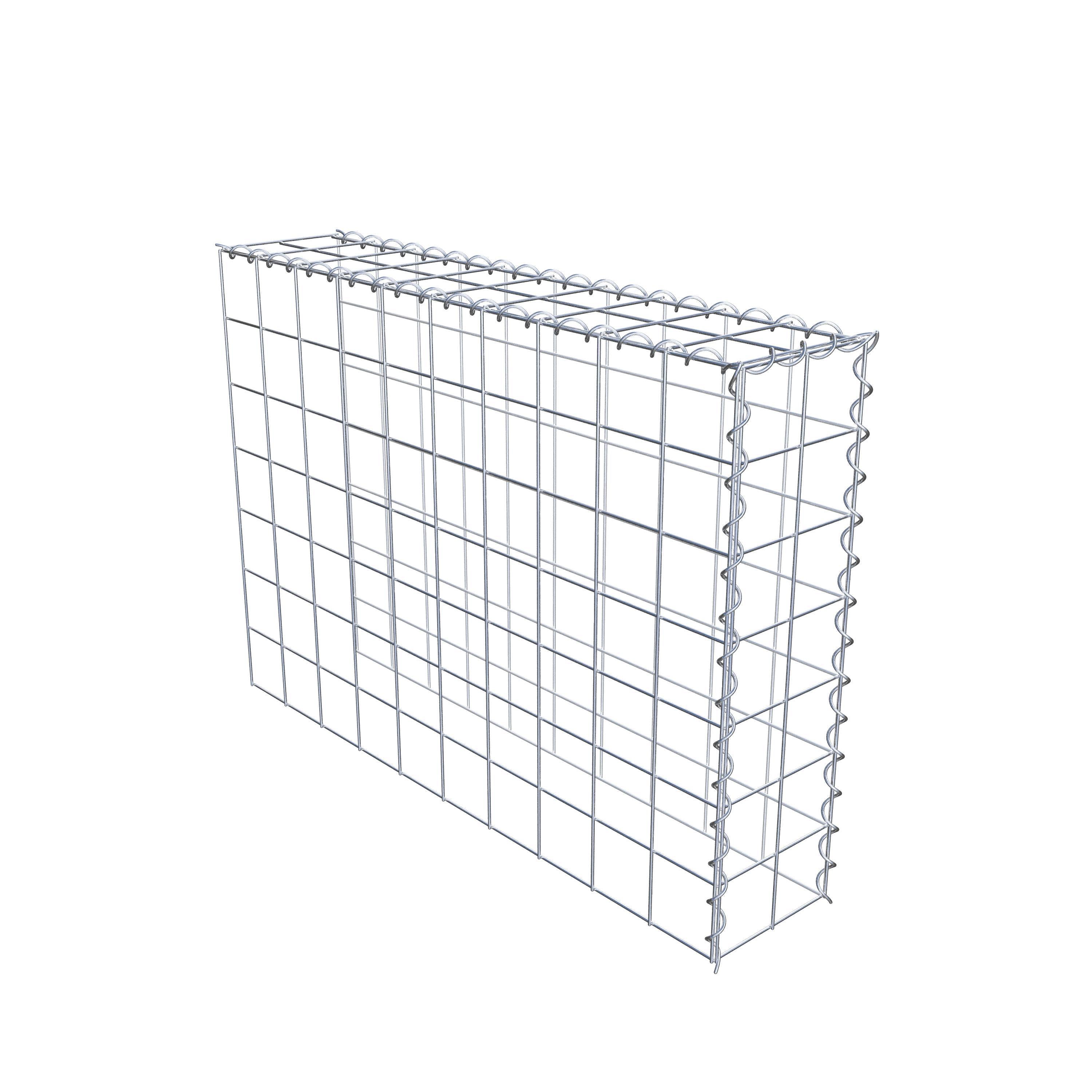 Grown-on gabion type 4 100 cm x 70 cm x 20 cm (L x H x D), mesh size 10 cm x 10 cm, spiral