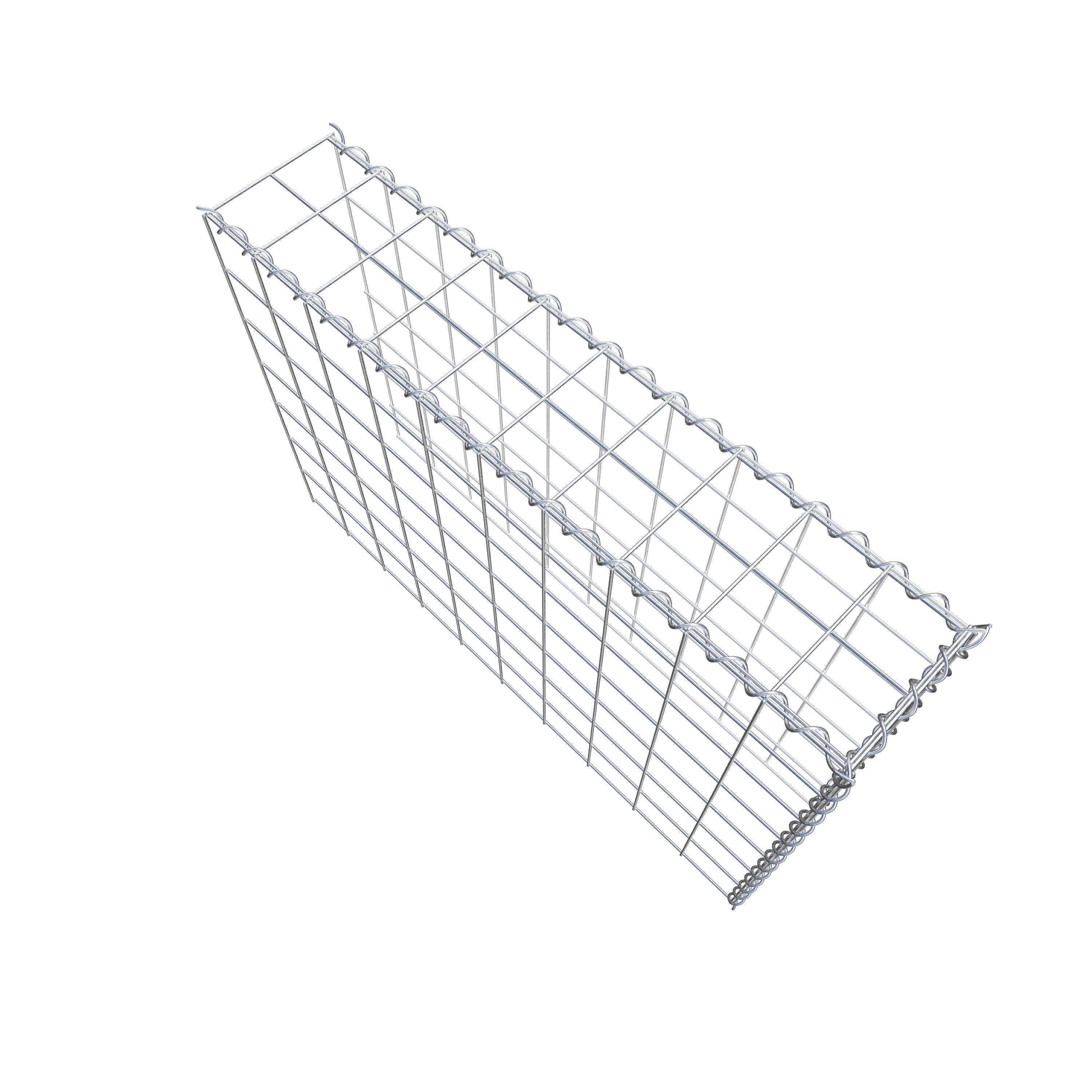 Extra gabion typ 4 100 cm x 70 cm x 20 cm (L x H x D), maskstorlek 10 cm x 10 cm, spiral