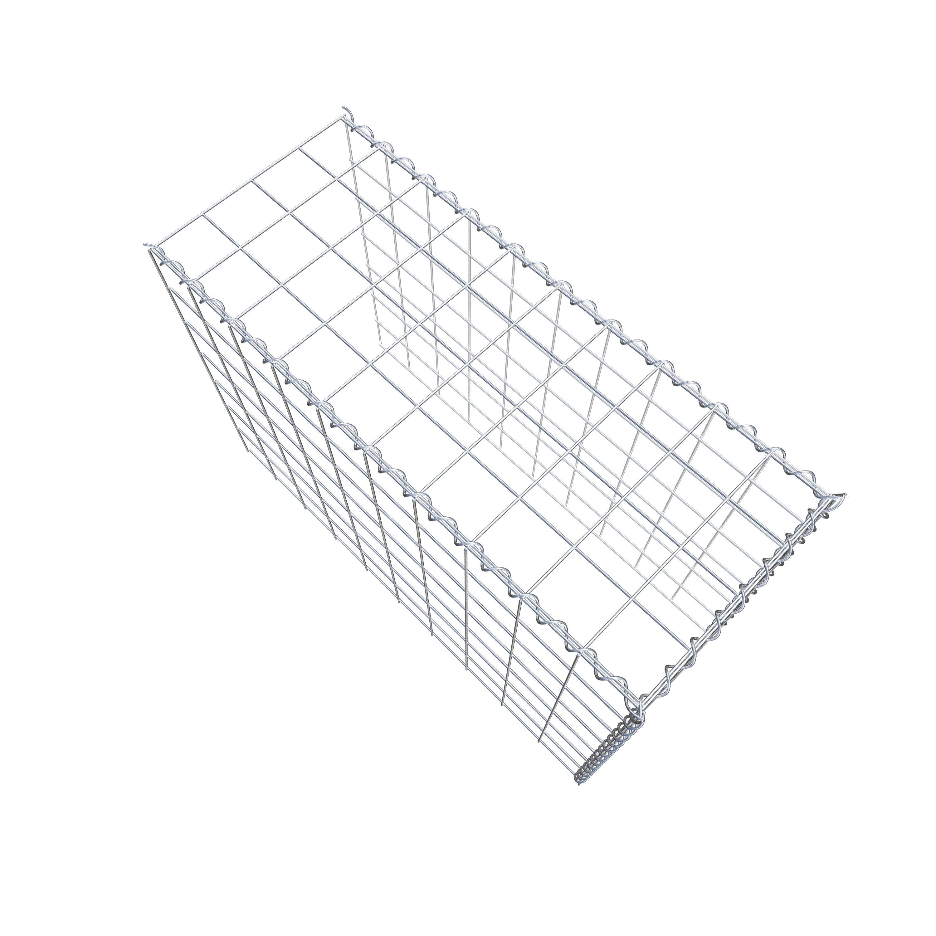 Gabion rapporté type 4 100 cm x 70 cm x 40 cm (L x H x P), mailles 10 cm x 10 cm, spirale