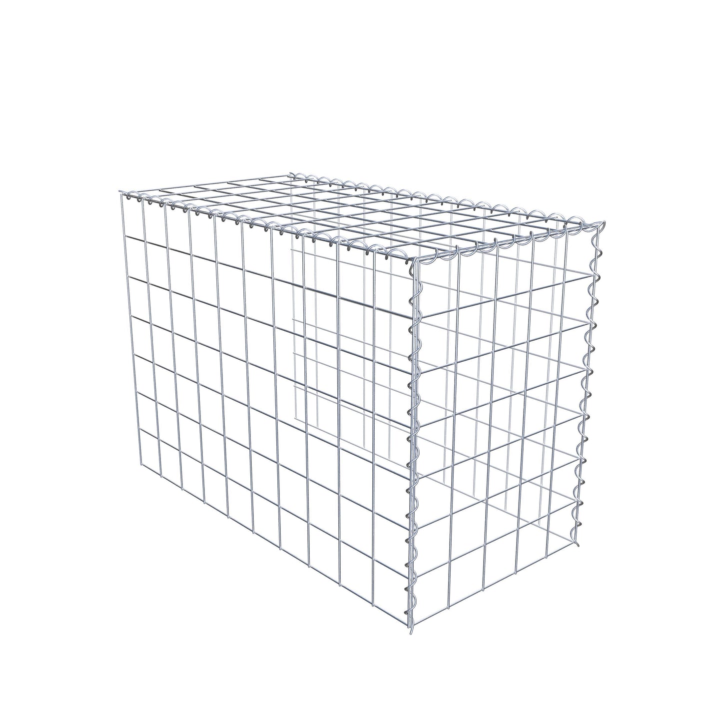 Gabion rapporté type 4 100 cm x 70 cm x 50 cm (L x H x P), mailles 10 cm x 10 cm, spirale