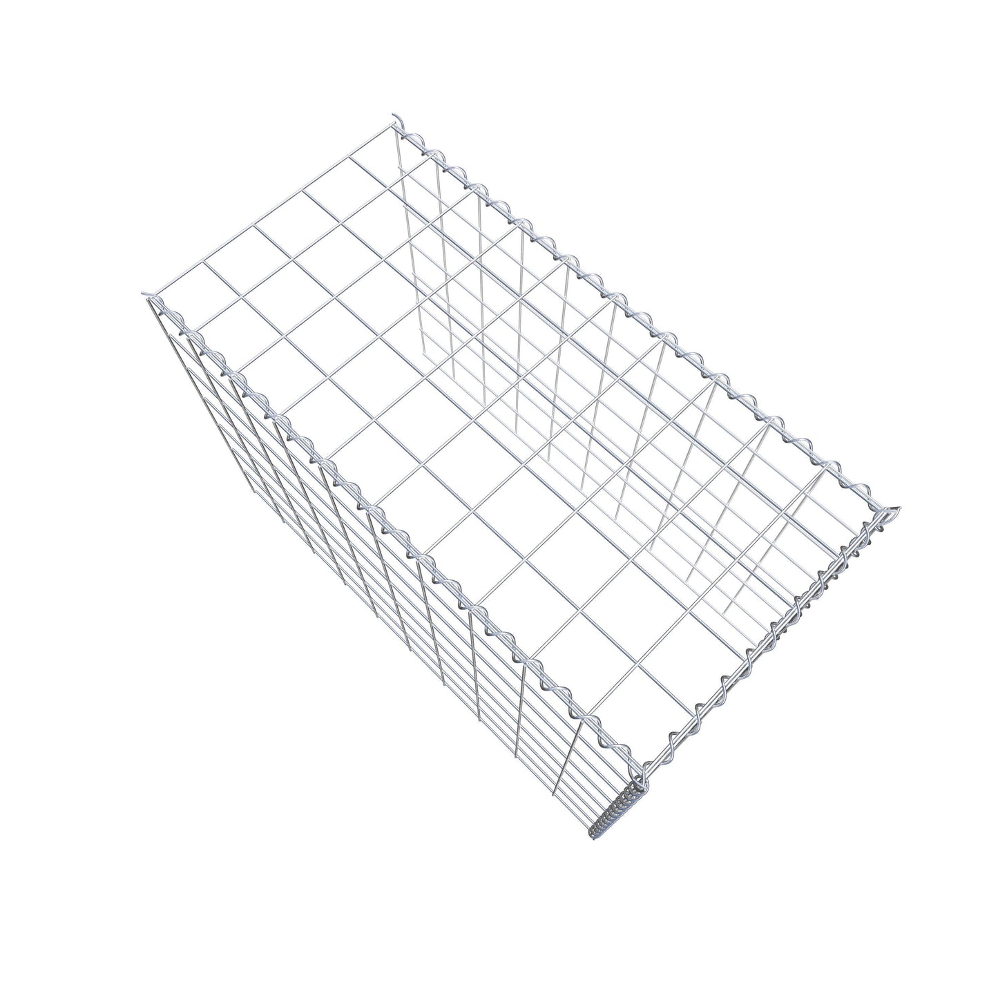 Gabion rapporté type 4 100 cm x 70 cm x 50 cm (L x H x P), mailles 10 cm x 10 cm, spirale