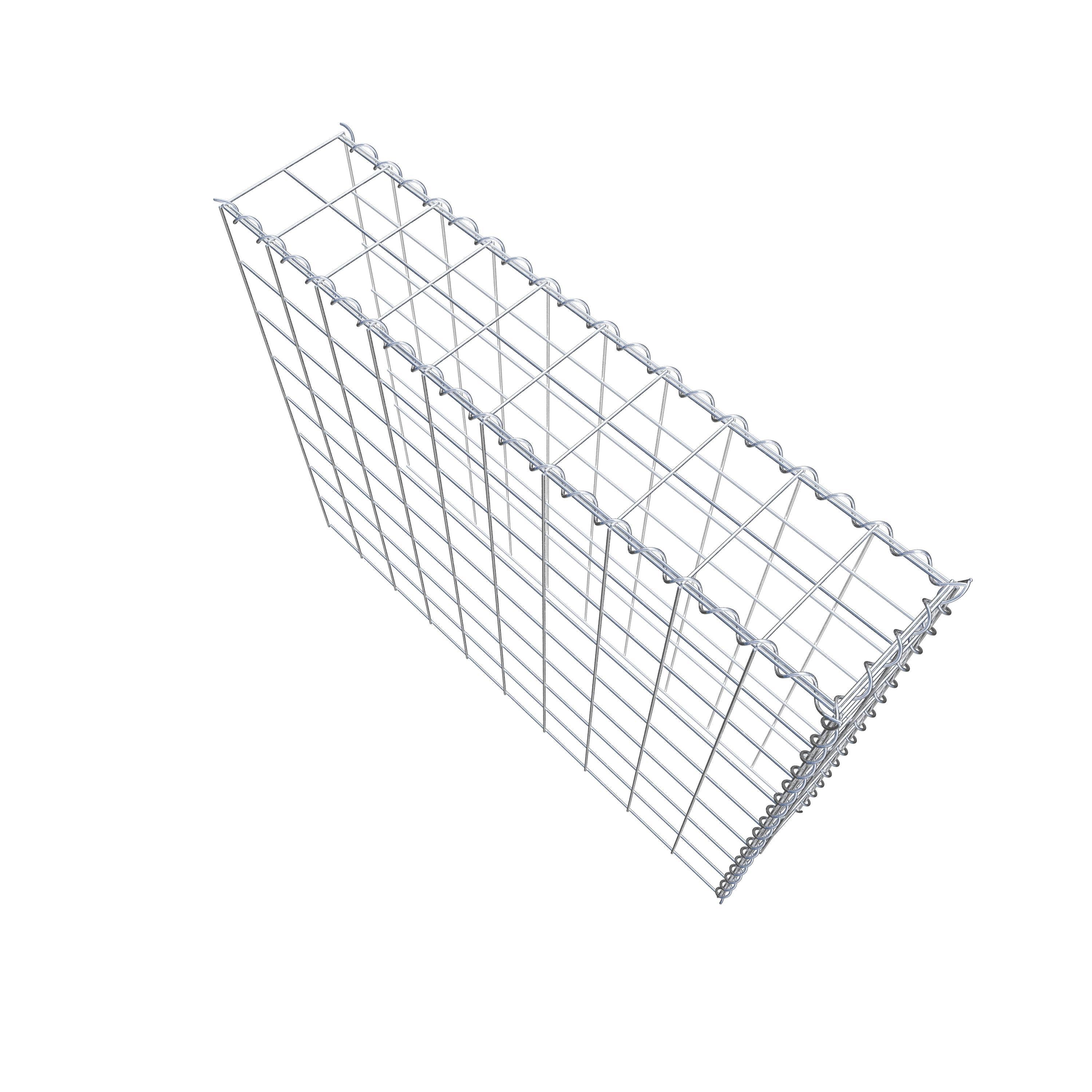 Extra gabion typ 4 100 cm x 80 cm x 20 cm (L x H x D), maskstorlek 10 cm x 10 cm, spiral