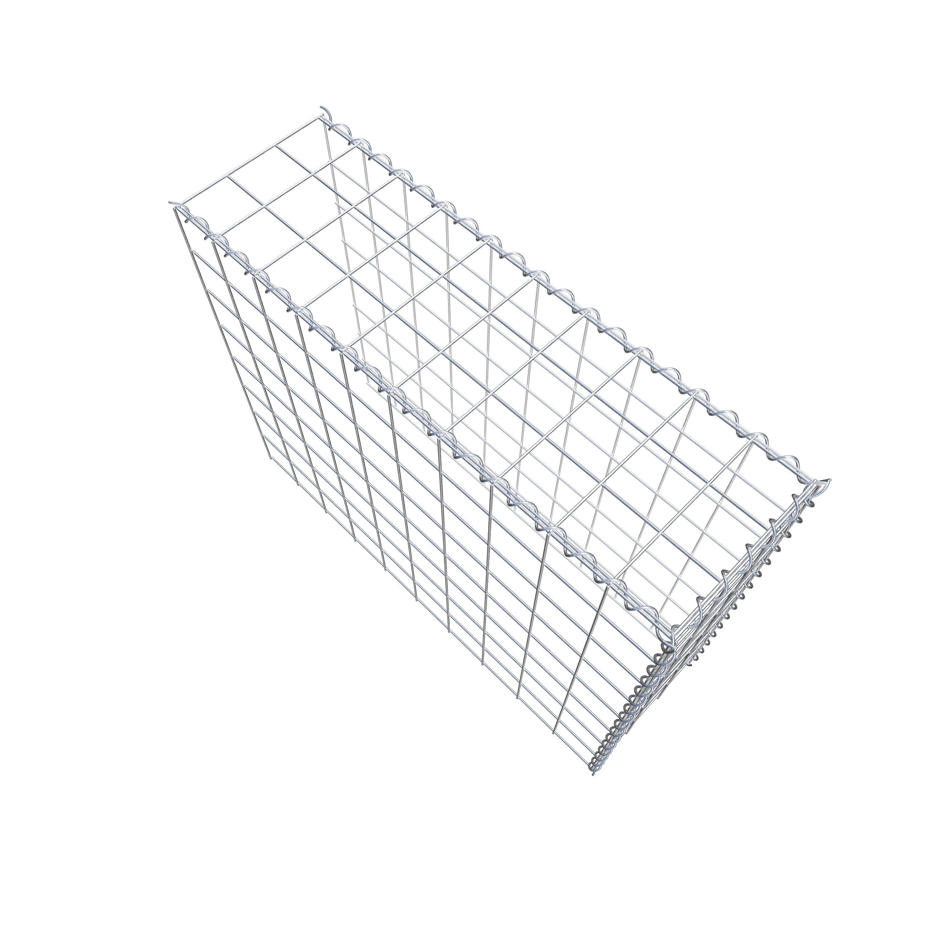 Gavión adulto tipo 4 100 cm x 80 cm x 30 cm (largo x alto x profundidad), tamaño de malla 10 cm x 10 cm, espiral