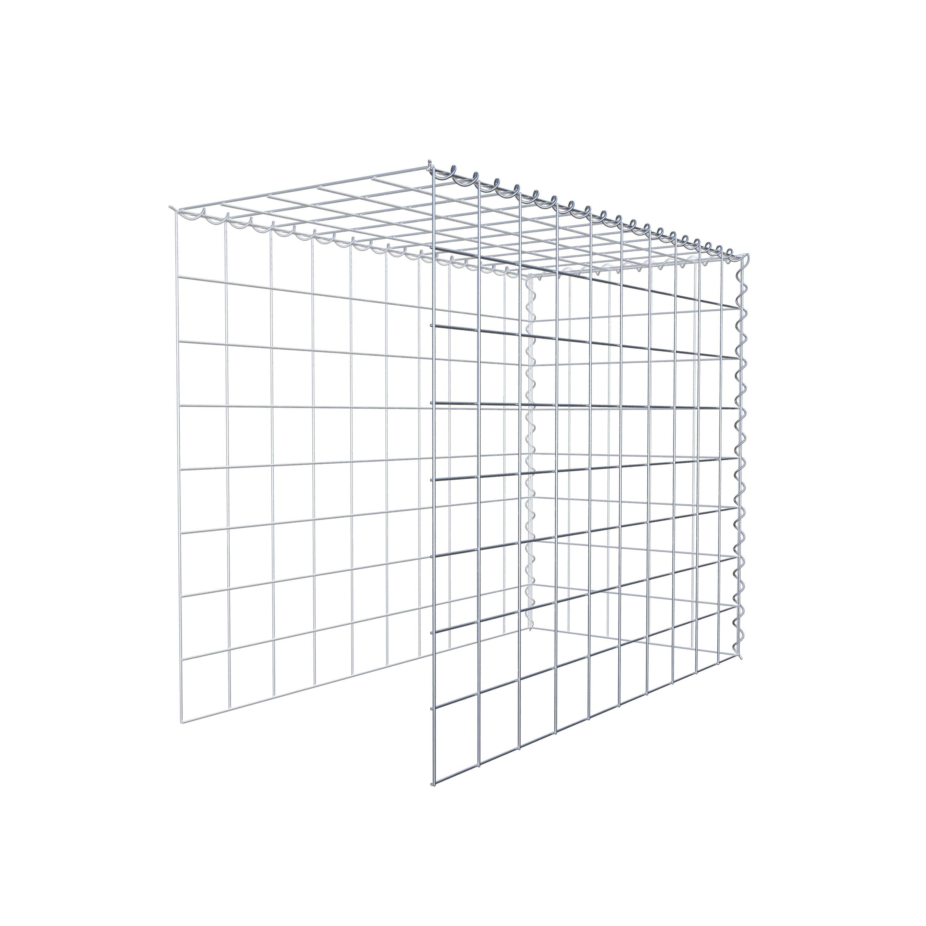 Grown-on gabion type 4 100 cm x 80 cm x 50 cm (L x H x D), mesh size 10 cm x 10 cm, spiral