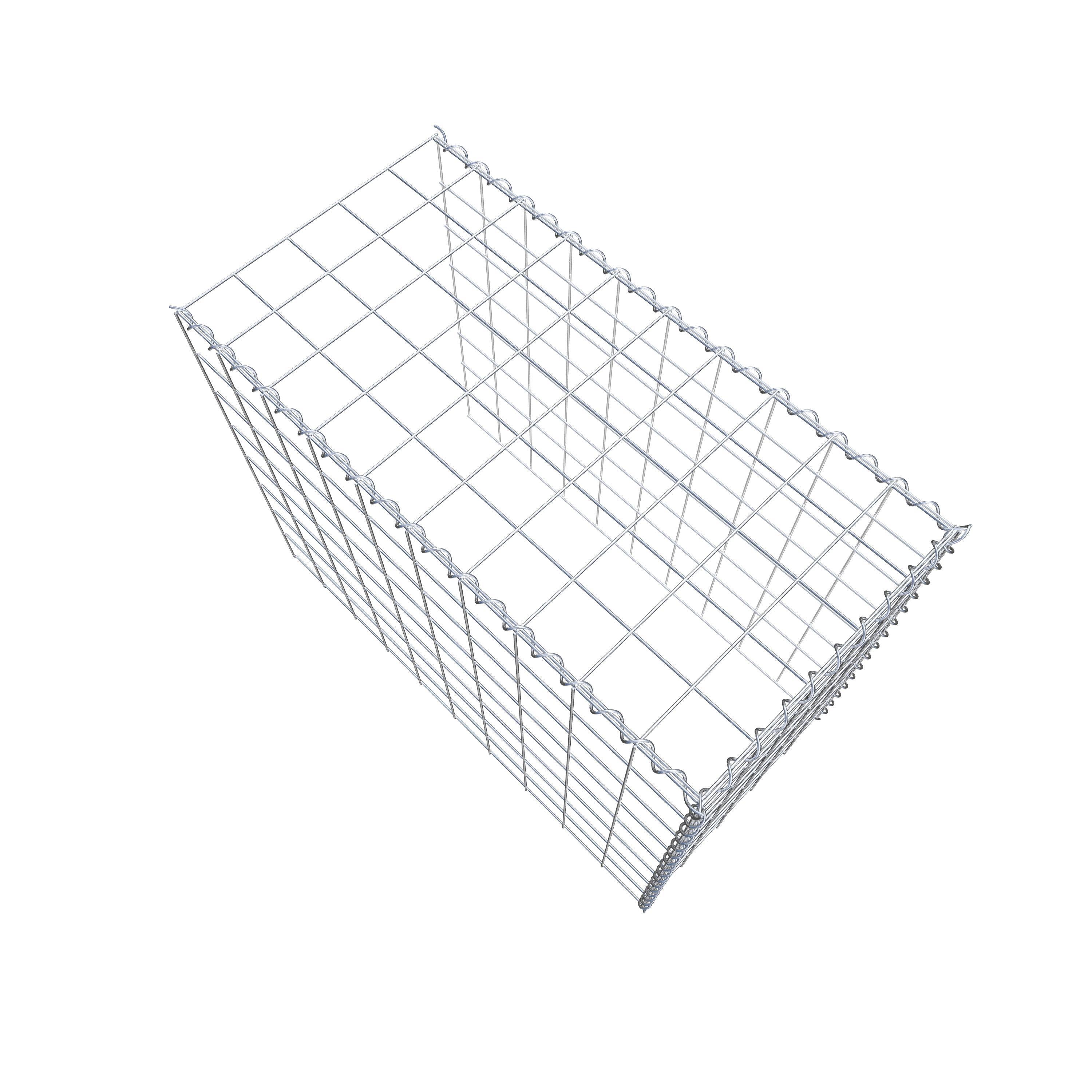 Extra gabion typ 4 100 cm x 80 cm x 50 cm (L x H x D), maskstorlek 10 cm x 10 cm, spiral