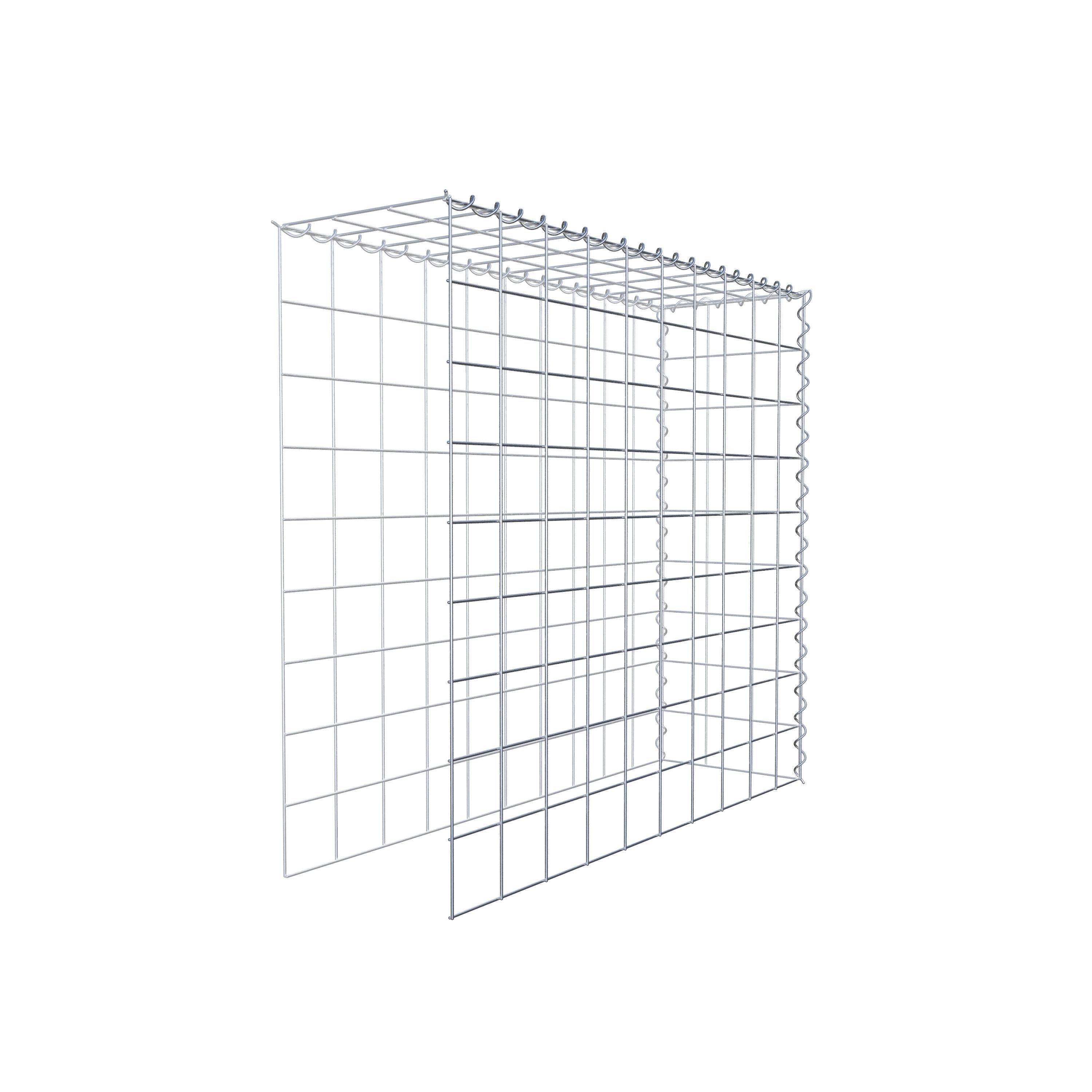 Gabion rapporté type 4 100 cm x 90 cm x 30 cm (L x H x P), mailles 10 cm x 10 cm, spirale