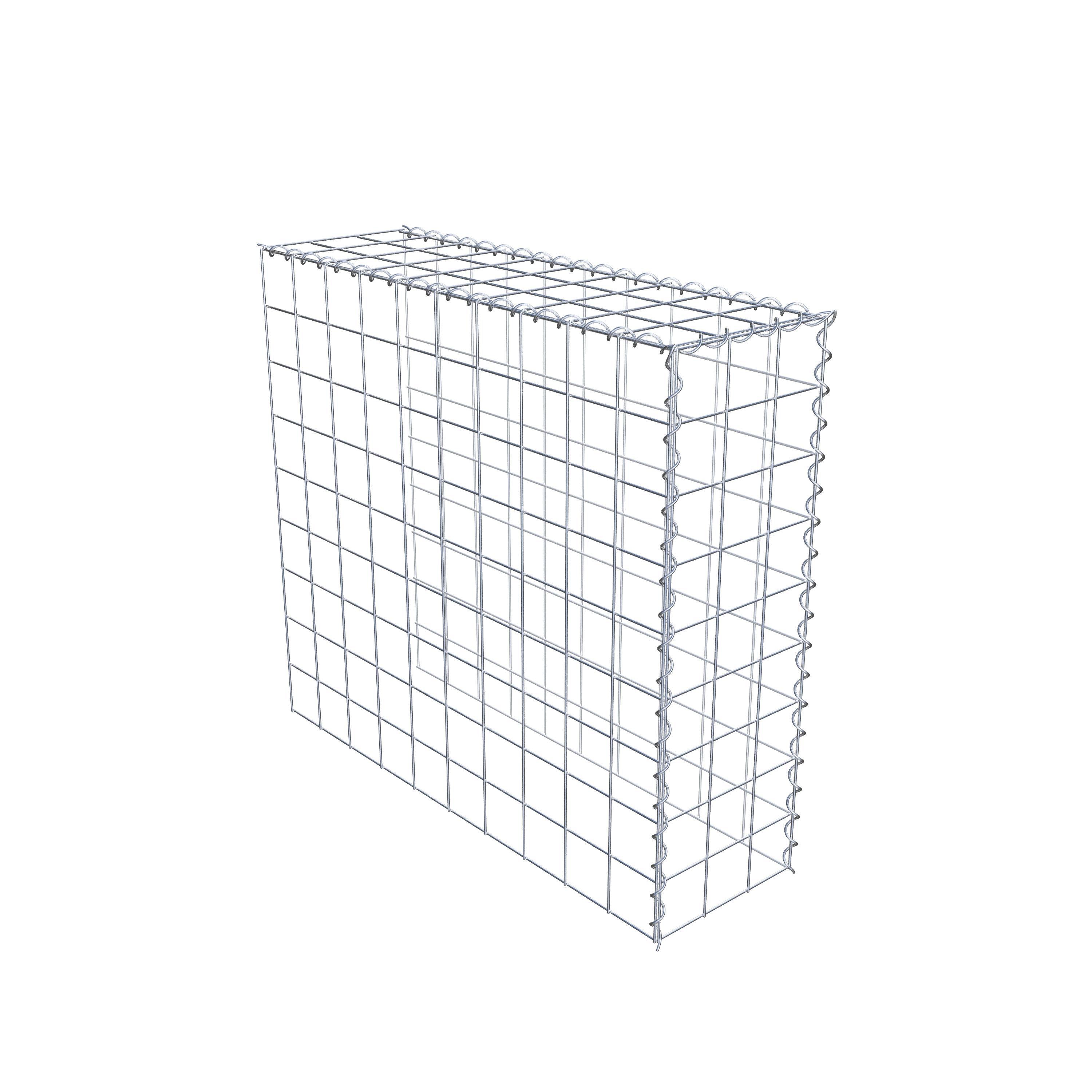 Gabion rapporté type 4 100 cm x 90 cm x 30 cm (L x H x P), mailles 10 cm x 10 cm, spirale