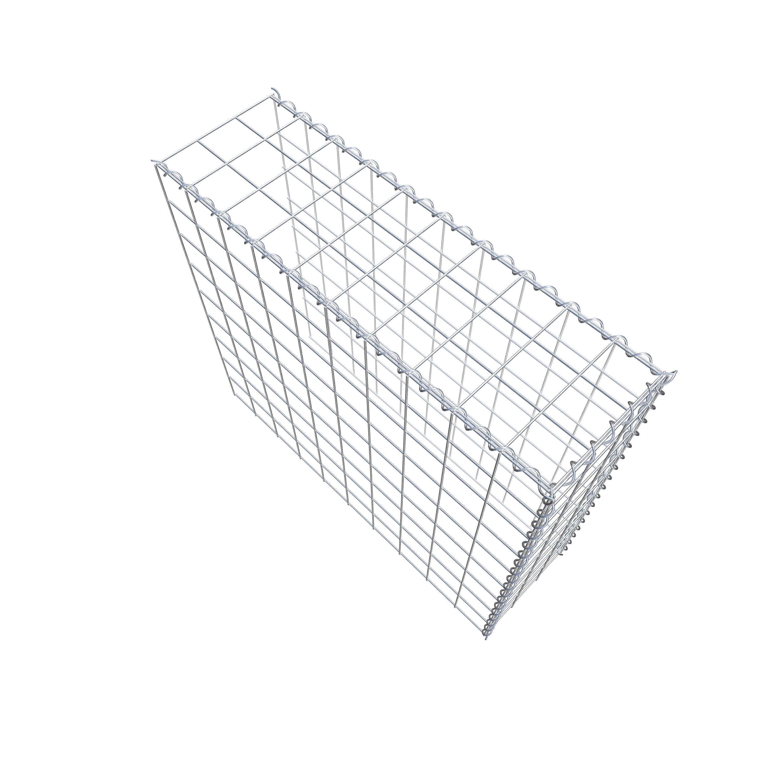 Gabion rapporté type 4 100 cm x 90 cm x 30 cm (L x H x P), mailles 10 cm x 10 cm, spirale