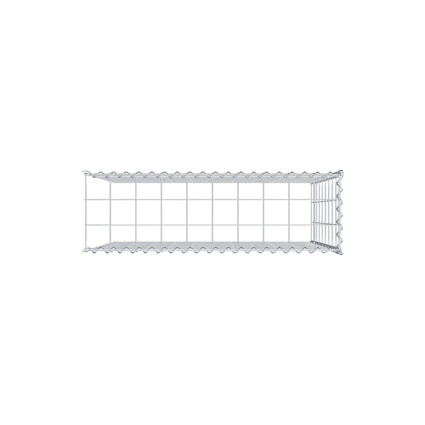 Påväxt gabion typ 4 100 cm x 90 cm x 30 cm (L x H x D), maskstorlek 10 cm x 10 cm, spiral