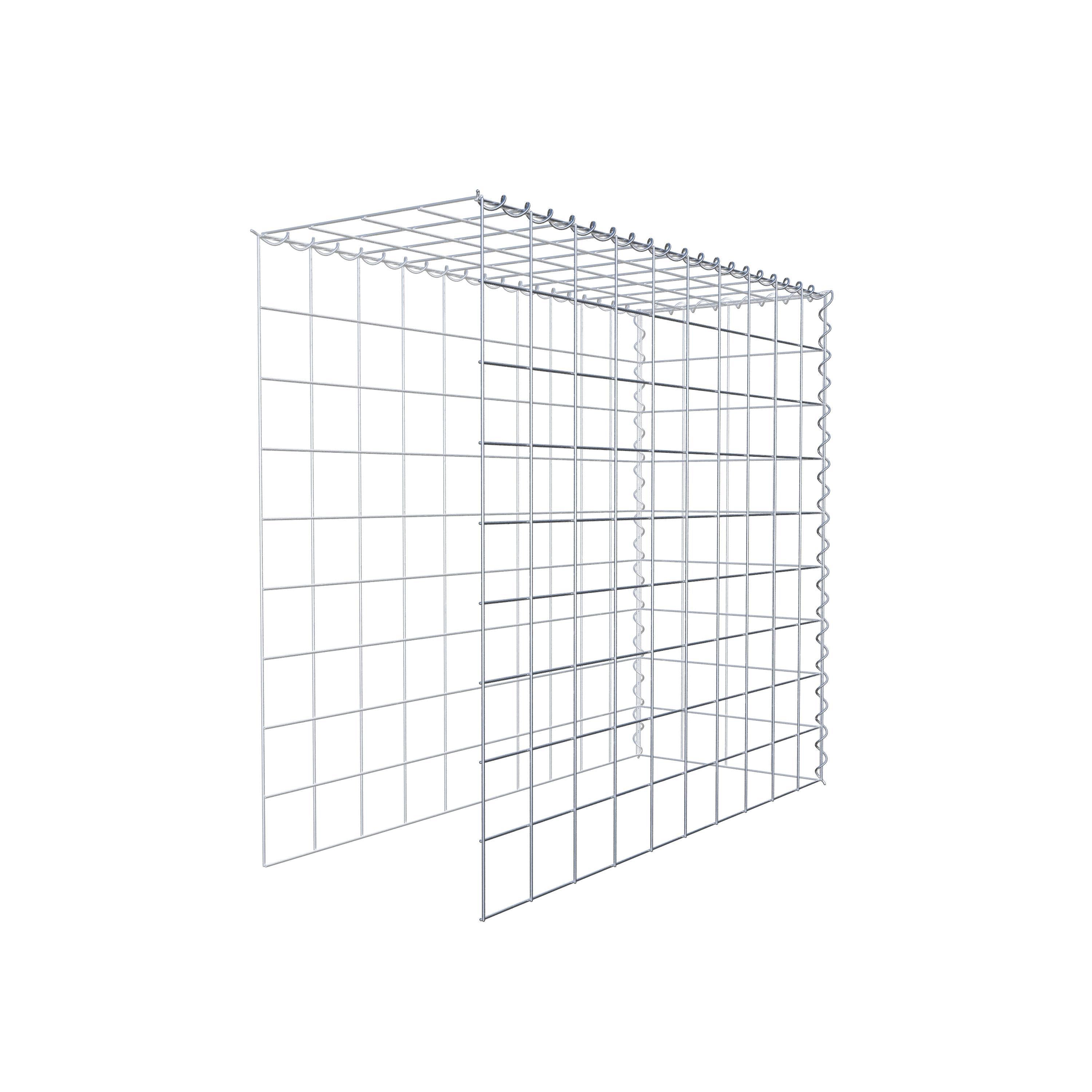 Gabion rapporté type 4 100 cm x 90 cm x 40 cm (L x H x P), mailles 10 cm x 10 cm, spirale