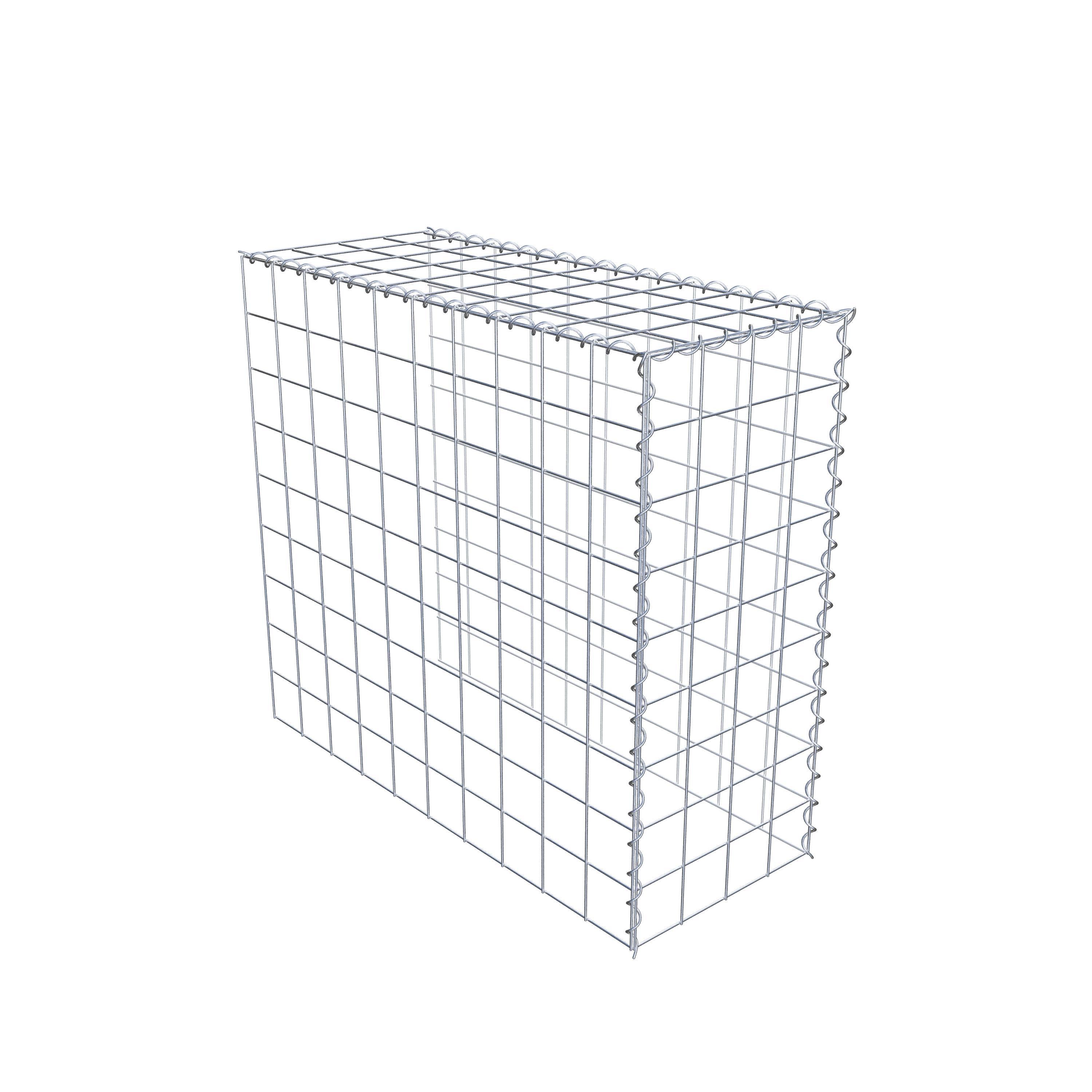 Gabion rapporté type 4 100 cm x 90 cm x 40 cm (L x H x P), mailles 10 cm x 10 cm, spirale