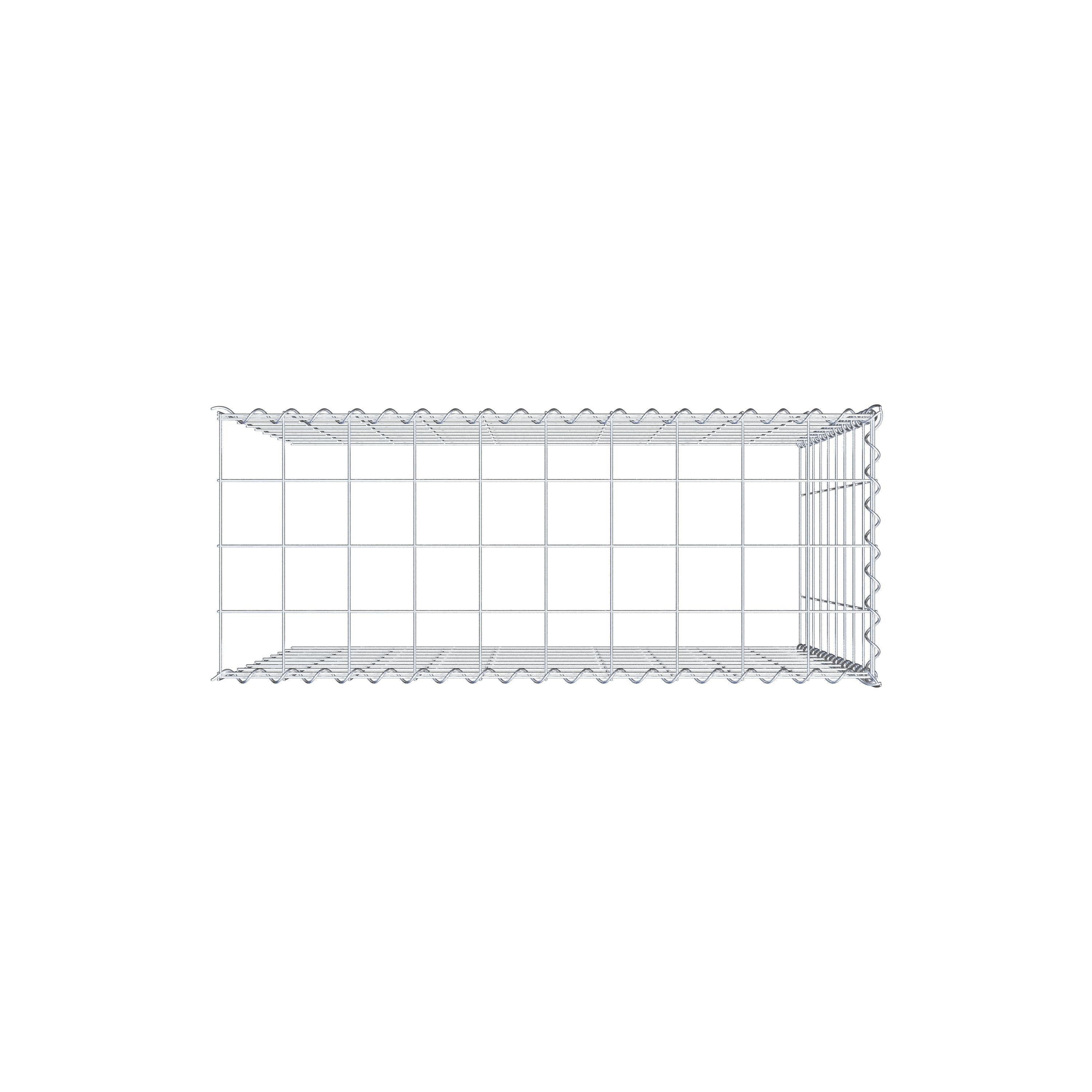 Gabião tipo 4 100 cm x 90 cm x 40 cm (C x A x P), malhagem 10 cm x 10 cm, espiral