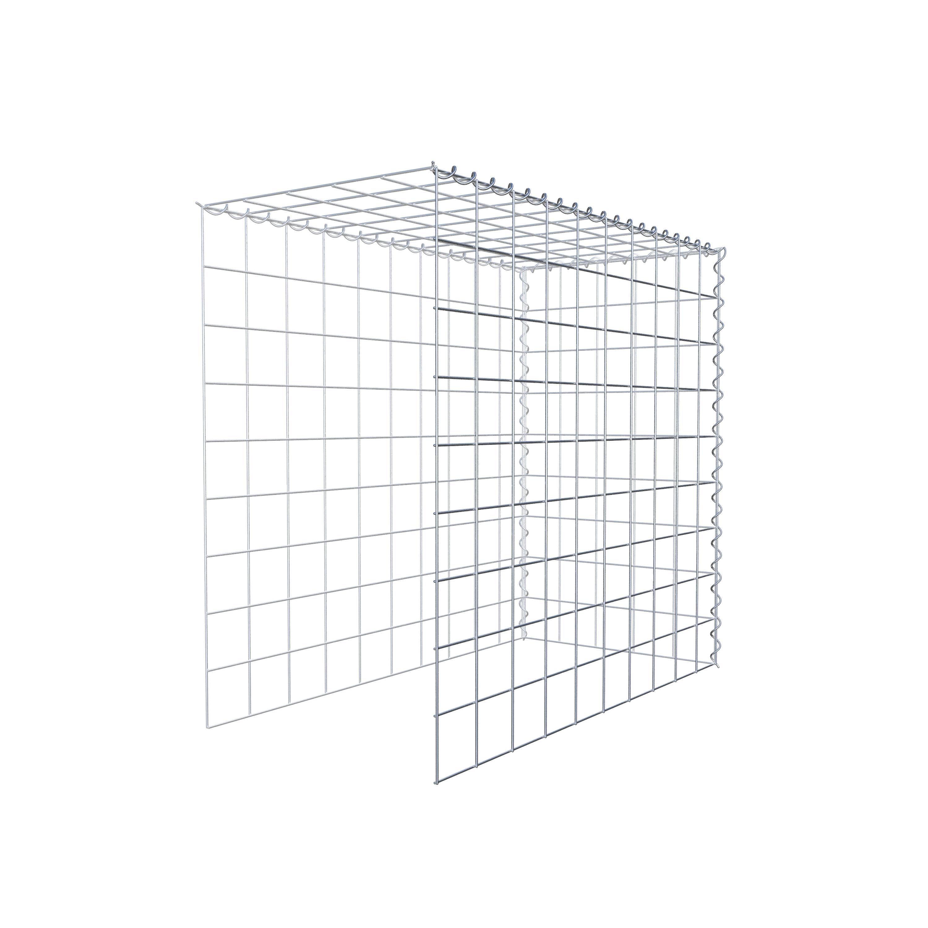 Gabion rapporté type 4 100 cm x 90 cm x 50 cm (L x H x P), mailles 10 cm x 10 cm, spirale