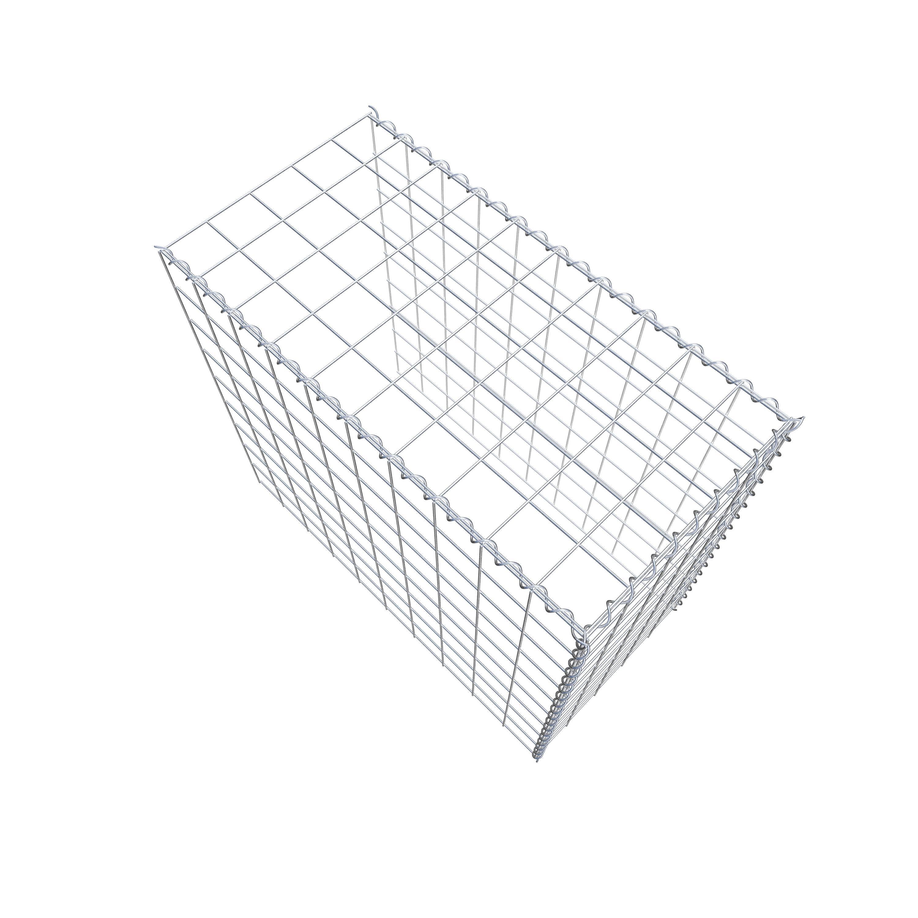 Gabion rapporté type 4 100 cm x 90 cm x 50 cm (L x H x P), mailles 10 cm x 10 cm, spirale