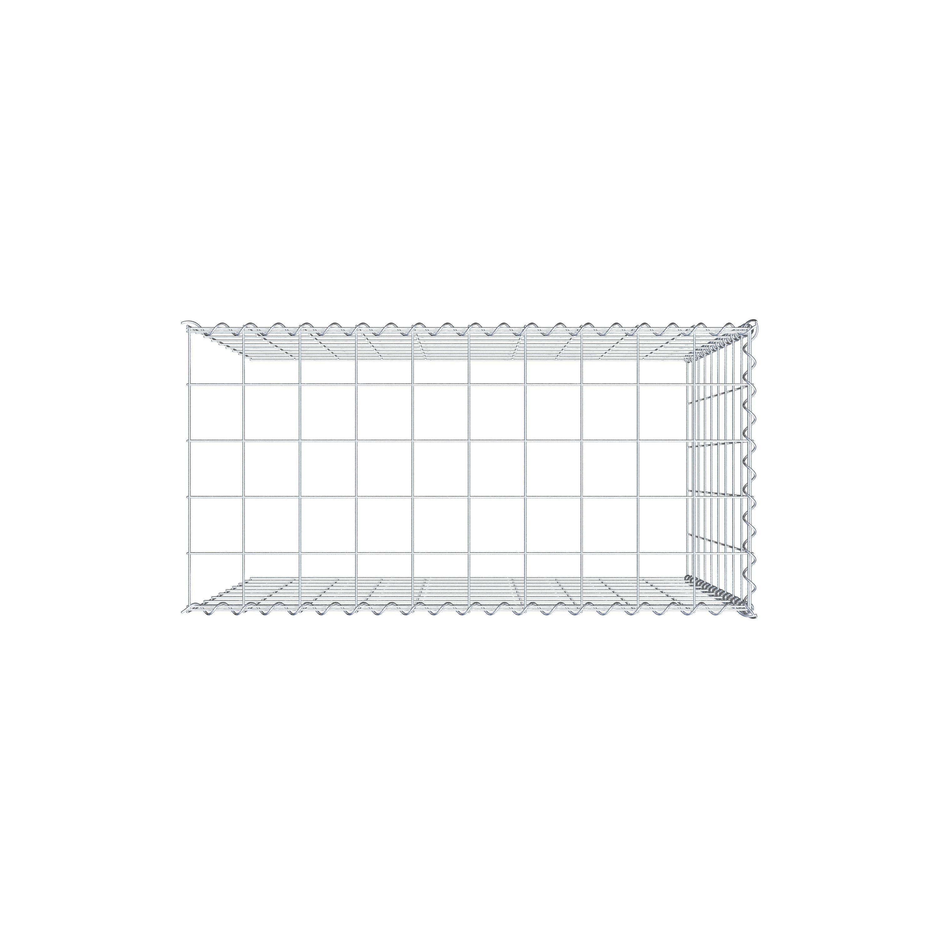 Gabion rapporté type 4 100 cm x 90 cm x 50 cm (L x H x P), mailles 10 cm x 10 cm, spirale