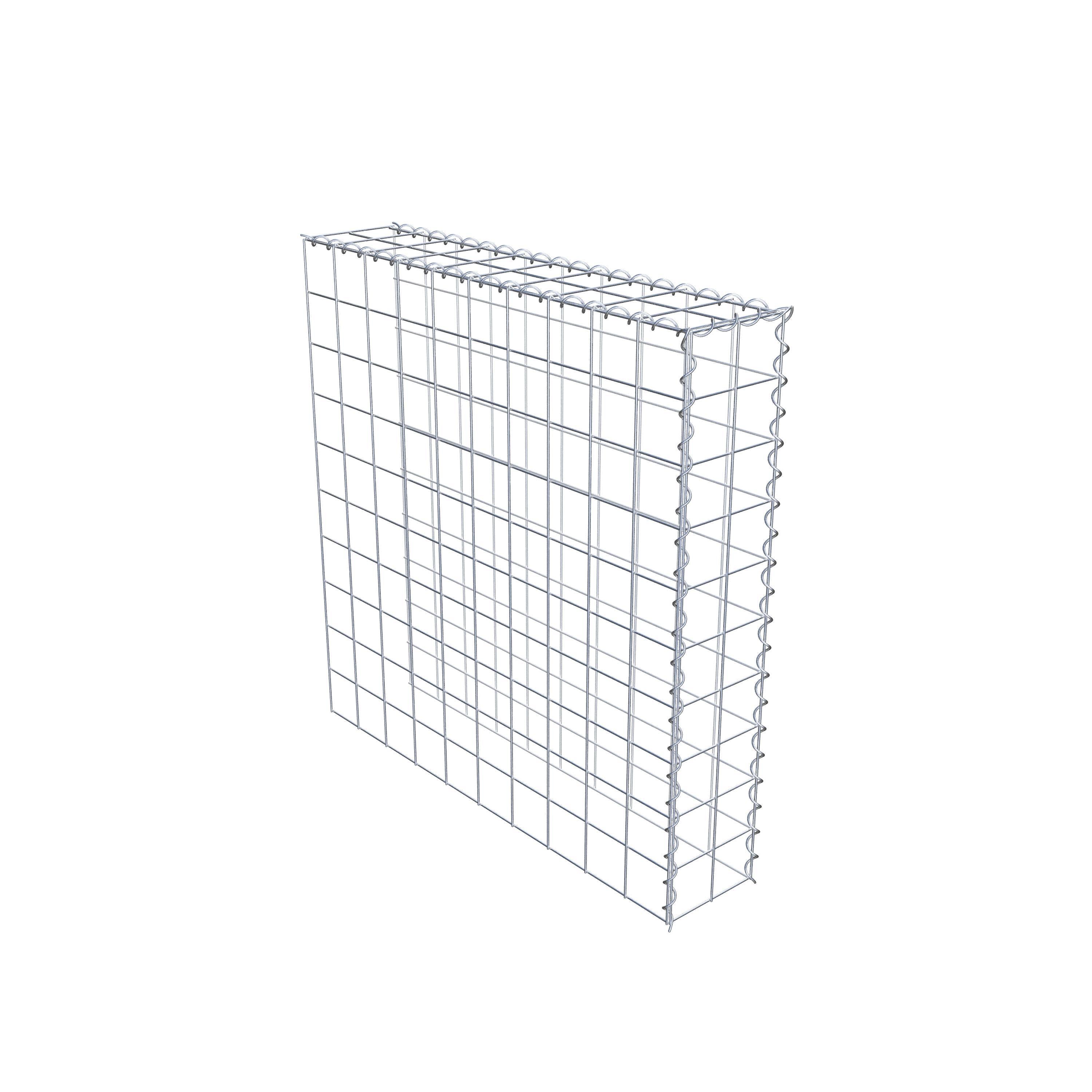 Extra gabion typ 4 100 cm x 100 cm x 20 cm (L x H x D), maskstorlek 10 cm x 10 cm, spiral