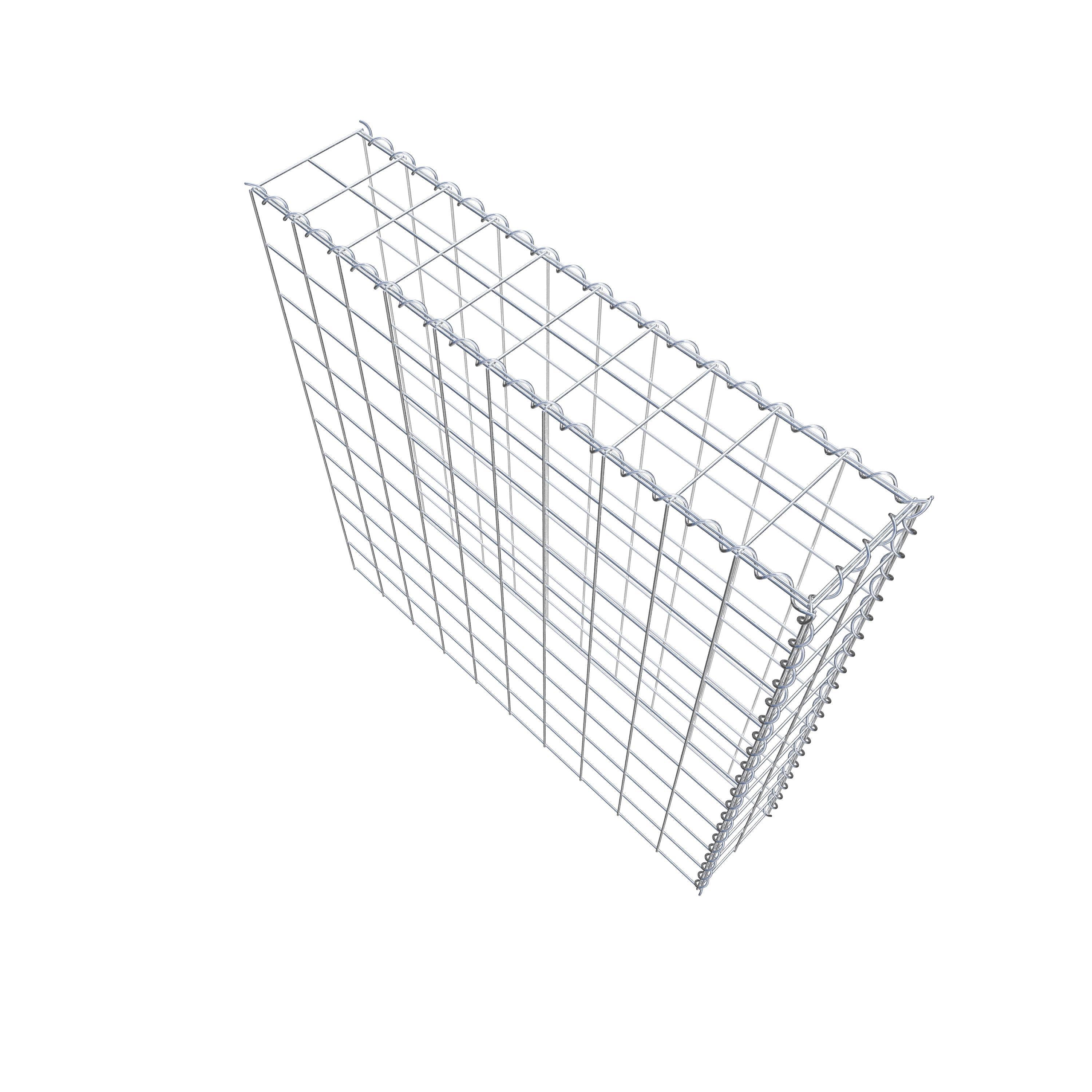 Extra gabion typ 4 100 cm x 100 cm x 20 cm (L x H x D), maskstorlek 10 cm x 10 cm, spiral