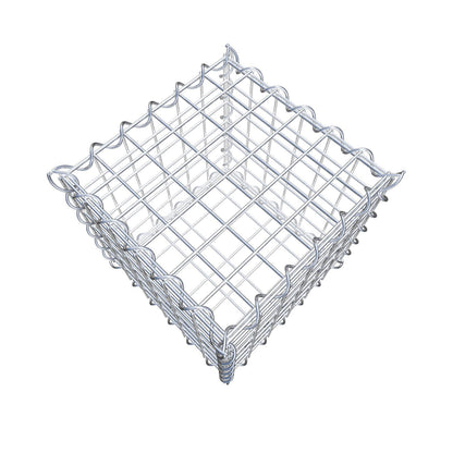 Gabião 30 cm x 30 cm x 30 cm (C x A x P), malhagem 5 cm x 5 cm, espiral