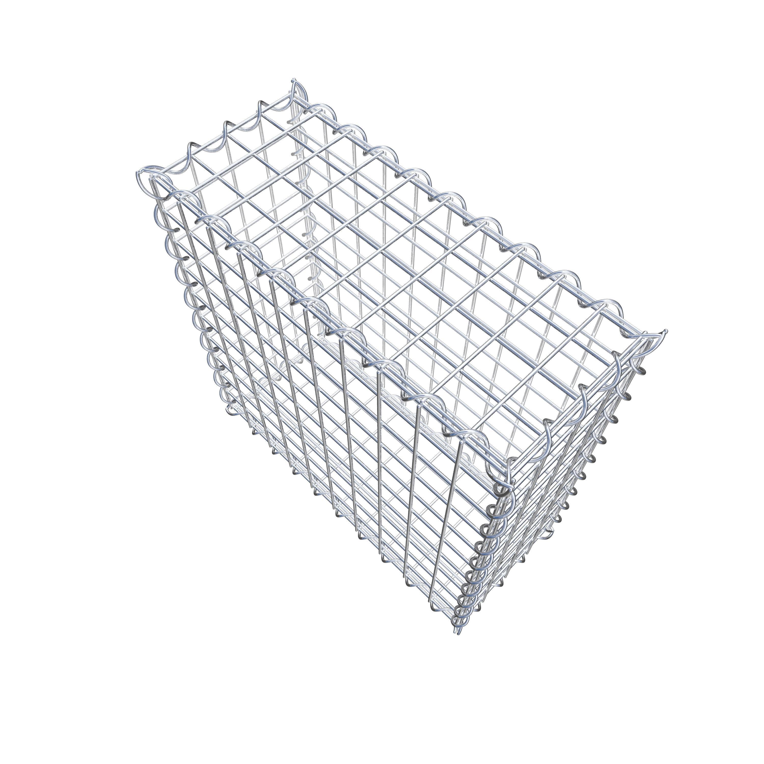 Gabion 50 cm x 50 cm x 20 cm (L x H x D), maskstorlek 5 cm x 5 cm, spiral