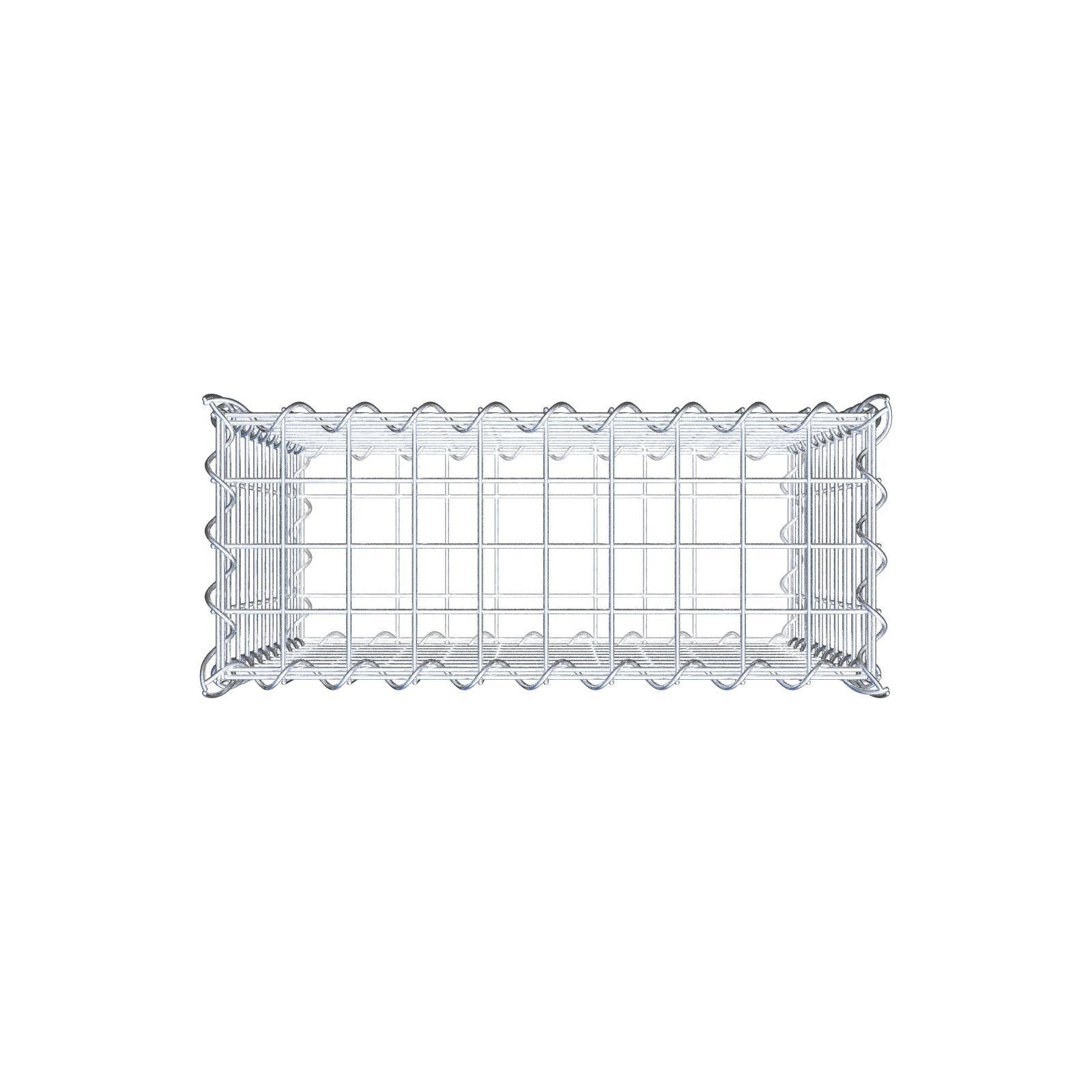 Gabião 50 cm x 50 cm x 20 cm (C x A x P), malhagem 5 cm x 5 cm, espiral