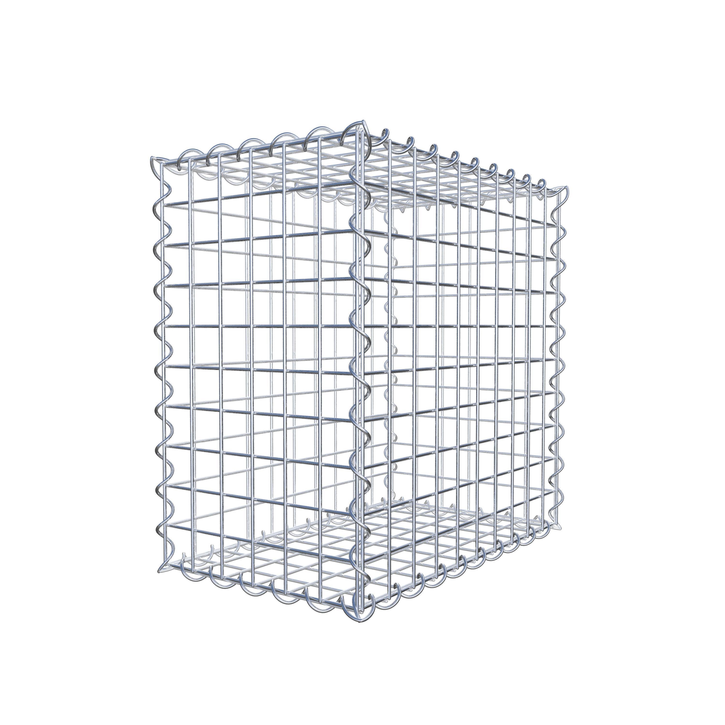 Gabion 50 cm x 50 cm x 30 cm (L x H x P), mailles 5 cm x 5 cm, spirale