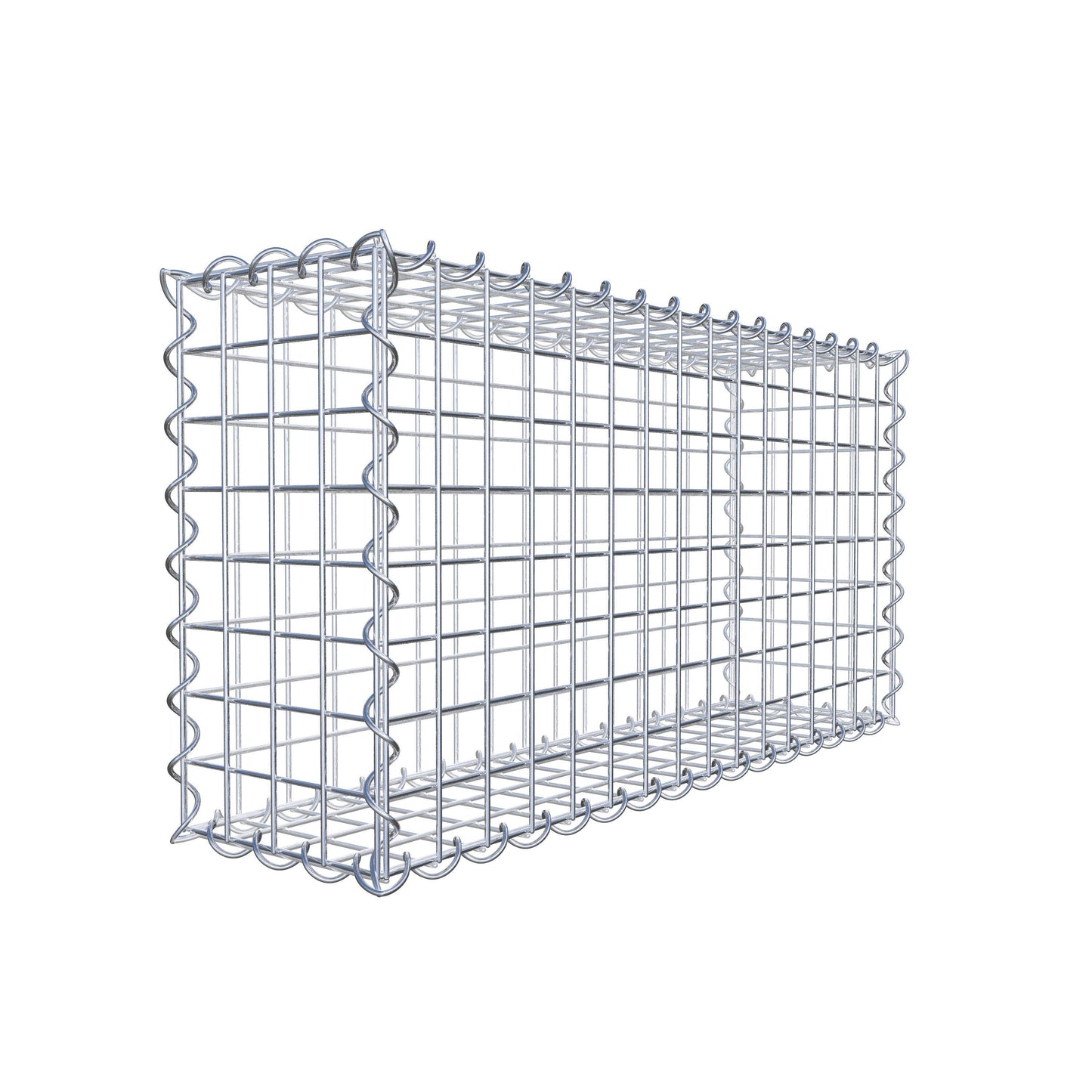 Gabion 80 cm x 40 cm x 20 cm (L x H x D), mesh size 5 cm x 5 cm, spiral