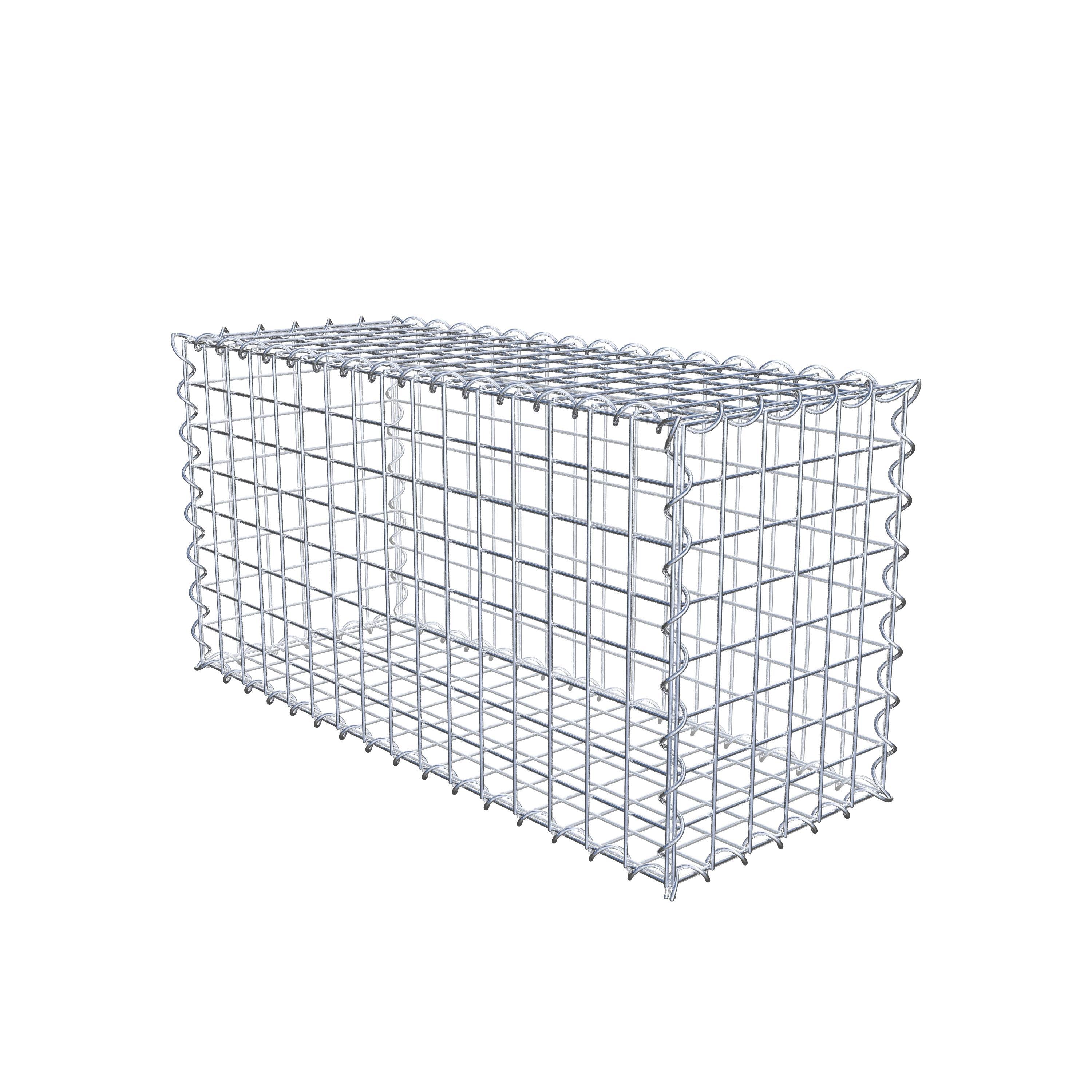 Gabion 80 cm x 40 cm x 30 cm (L x H x D), maskstorlek 5 cm x 5 cm, spiral