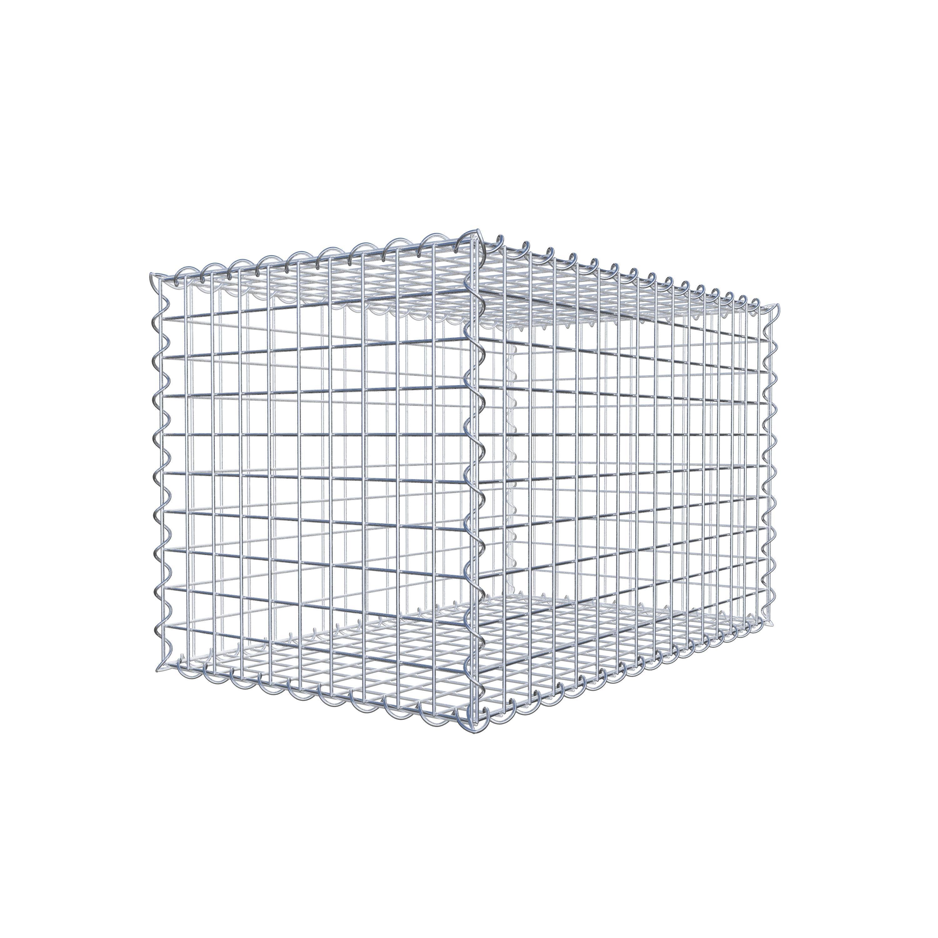 Gabion 80 cm x 50 cm x 50 cm (L x H x D), maskstorlek 5 cm x 5 cm, spiral