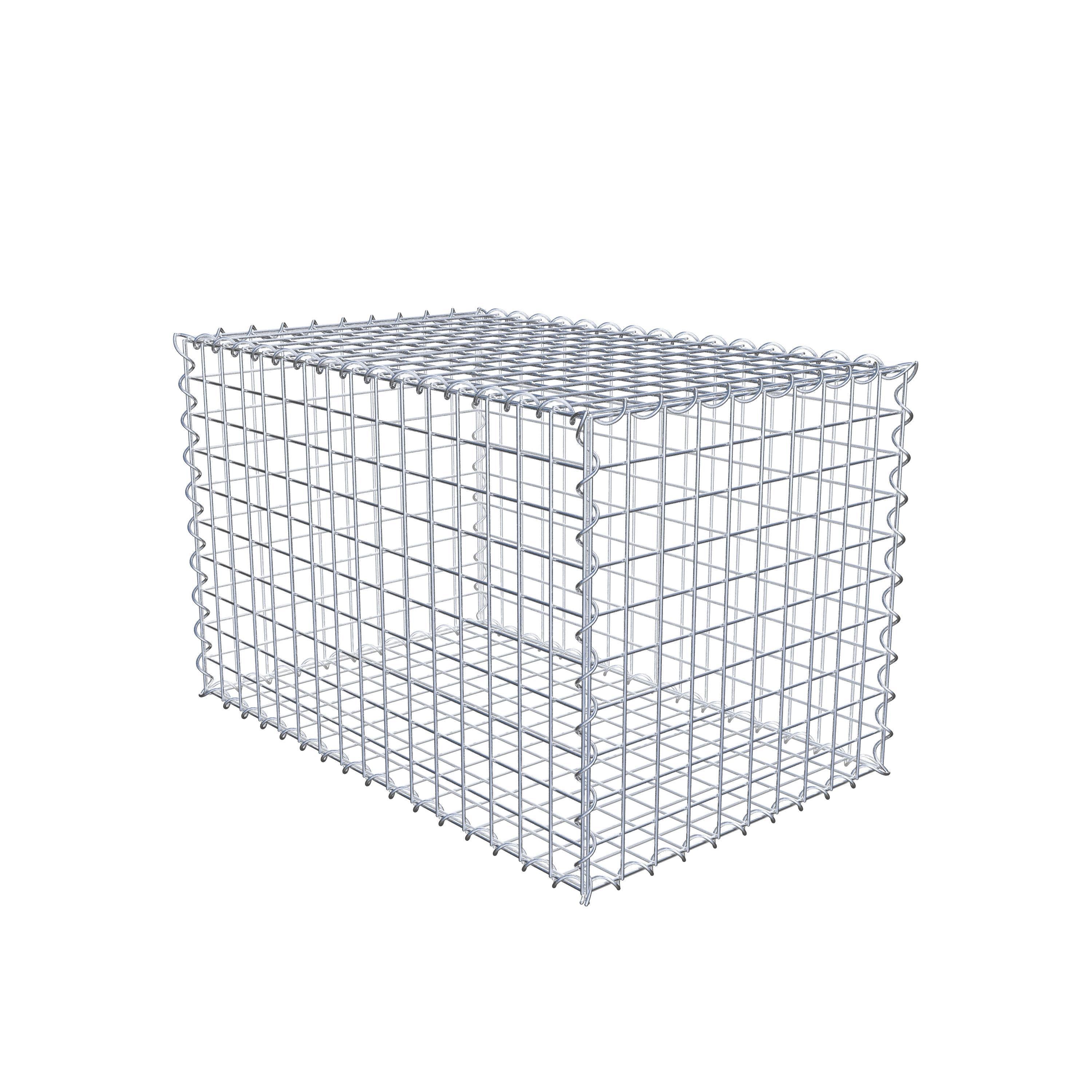 Gabion 80 cm x 50 cm x 50 cm (L x H x P), mailles 5 cm x 5 cm, spirale