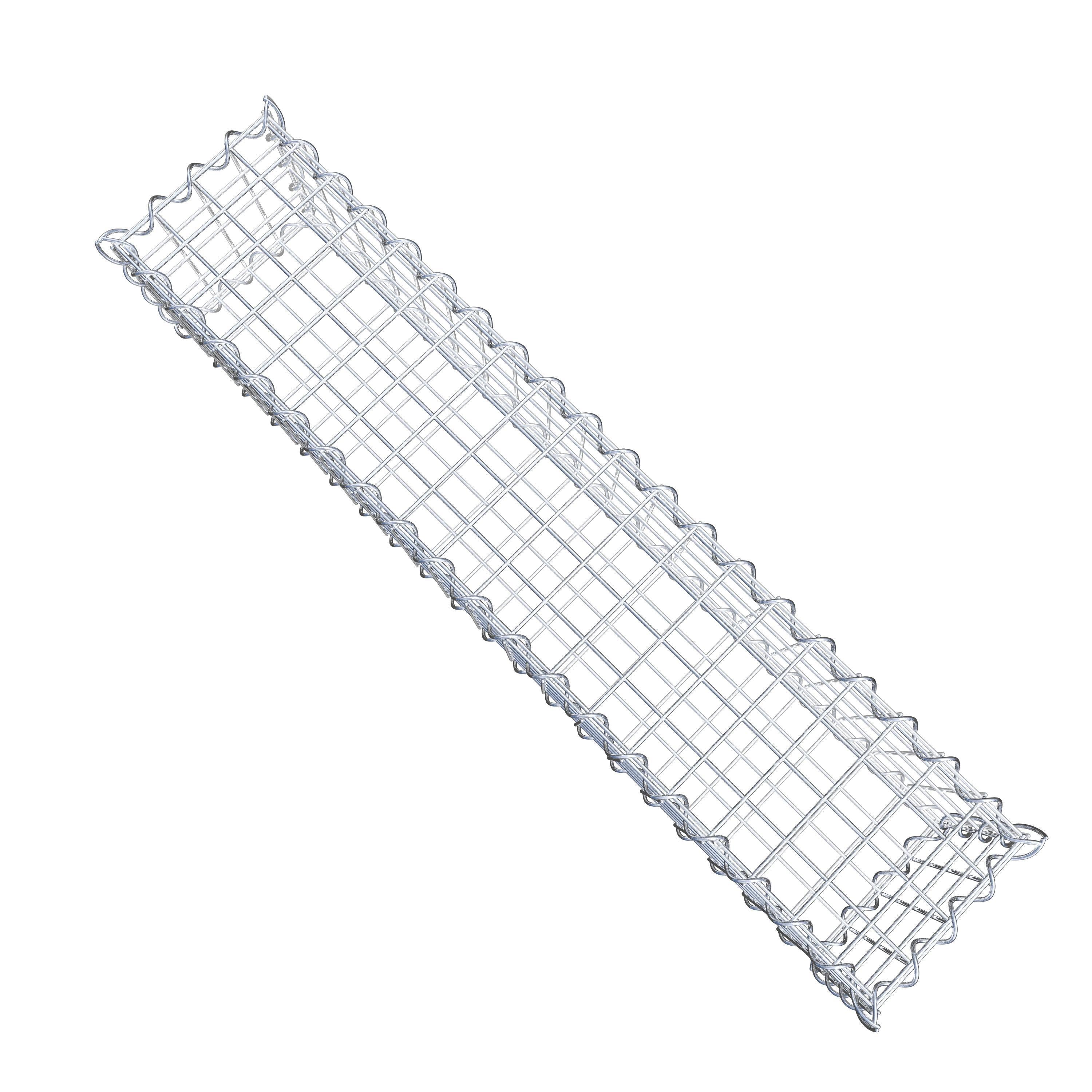 Schanskorf 100 cm x 20 cm x 20 cm (L x H x D), maaswijdte 5 cm x 5 cm, spiraalvormig