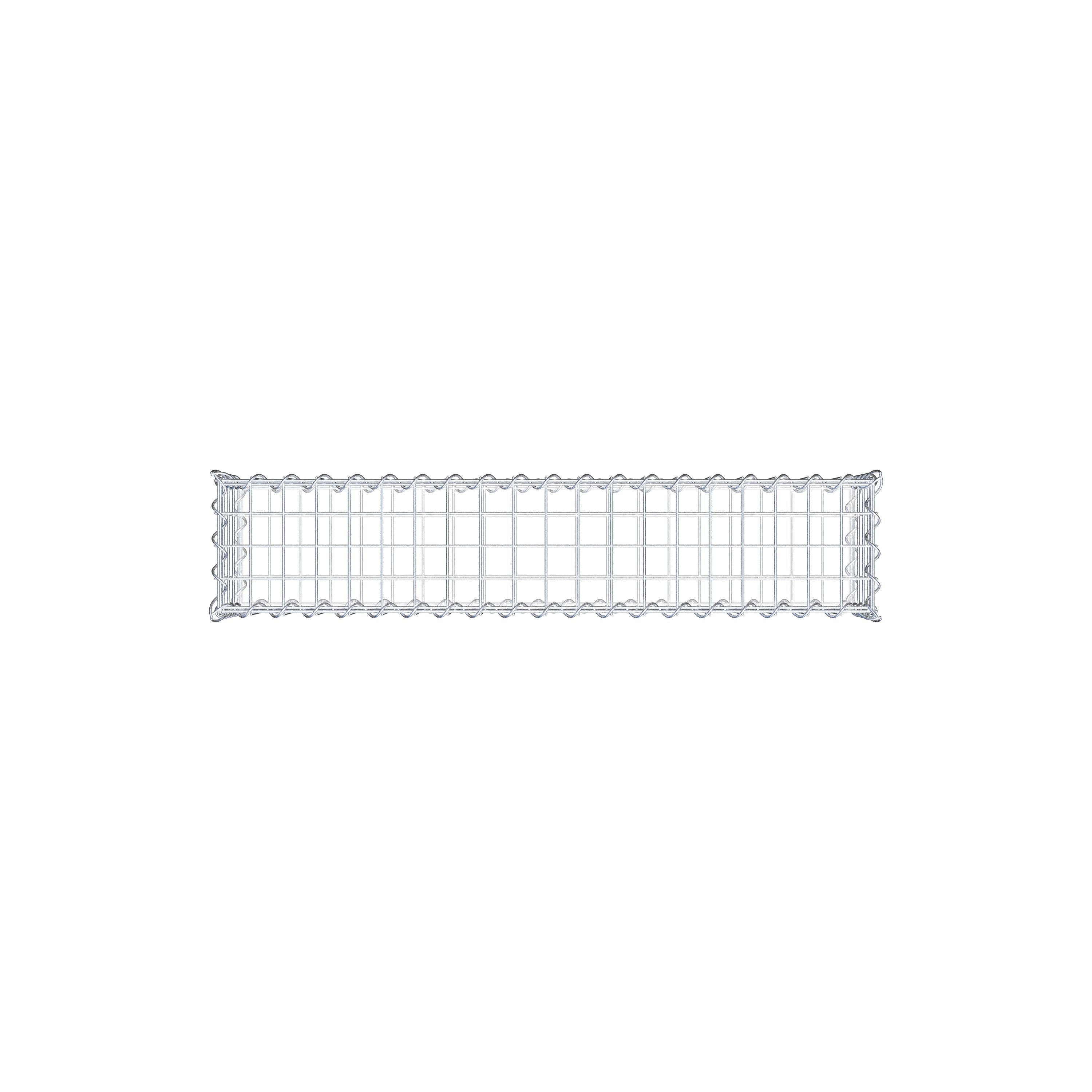 Schanskorf 100 cm x 20 cm x 20 cm (L x H x D), maaswijdte 5 cm x 5 cm, spiraalvormig