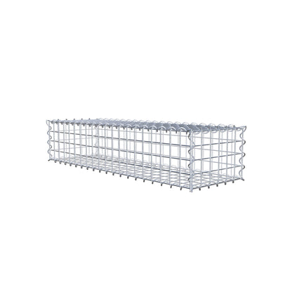 Schanskorf 100 cm x 20 cm x 30 cm (L x H x D), maaswijdte 5 cm x 5 cm, spiraalvormig