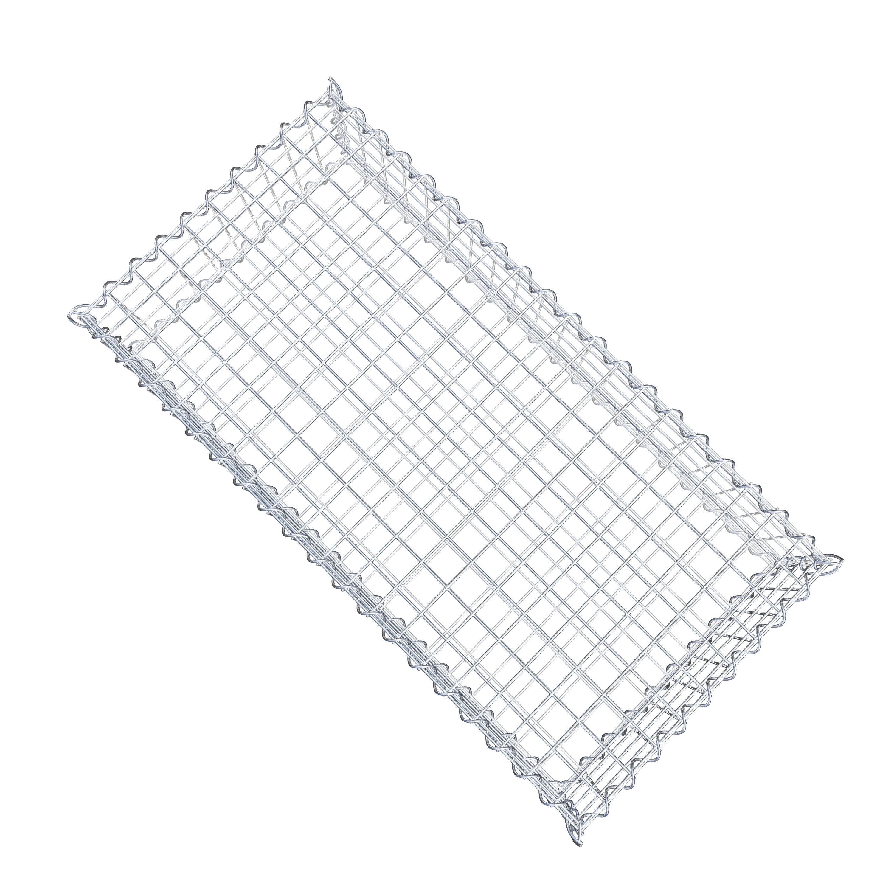 Gabion 100 cm x 20 cm x 50 cm (L x H x D), maskestørrelse 5 cm x 5 cm, spiral