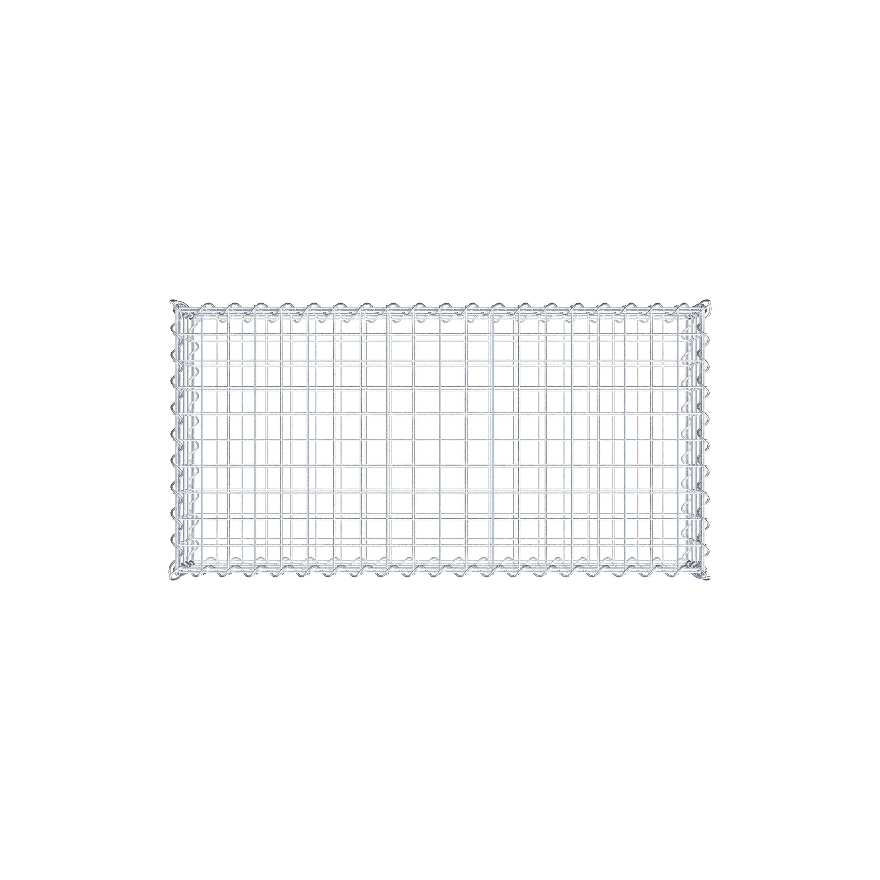 Gabion 100 cm x 20 cm x 50 cm (L x H x D), maskstorlek 5 cm x 5 cm, spiral