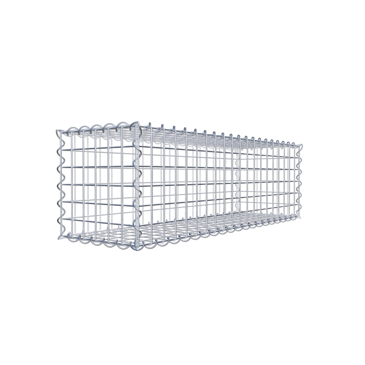 Gabião 100 cm x 30 cm x 30 cm (C x A x P), malhagem 5 cm x 5 cm, espiral