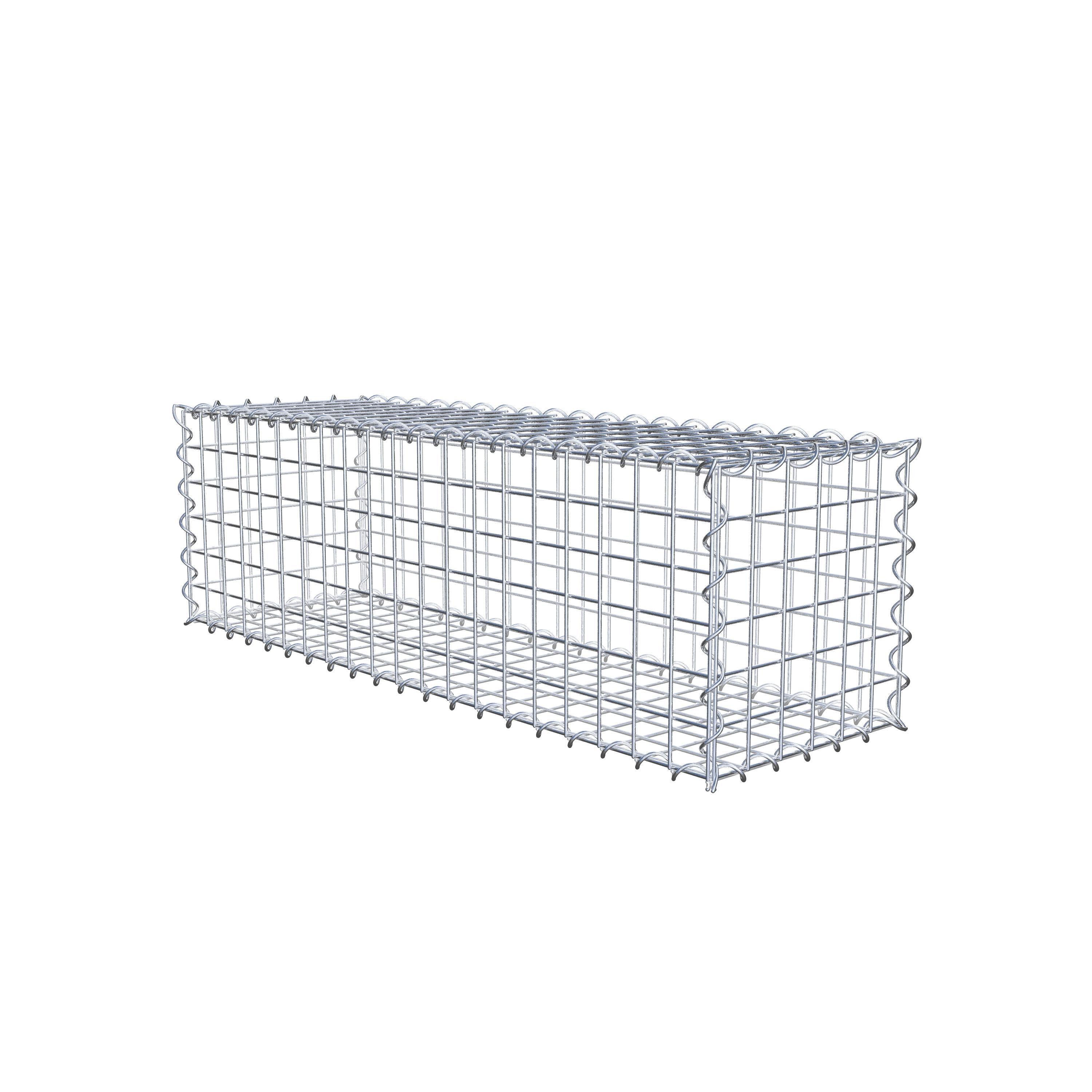 Gabion 100 cm x 30 cm x 30 cm (L x H x D), maskstorlek 5 cm x 5 cm, spiral