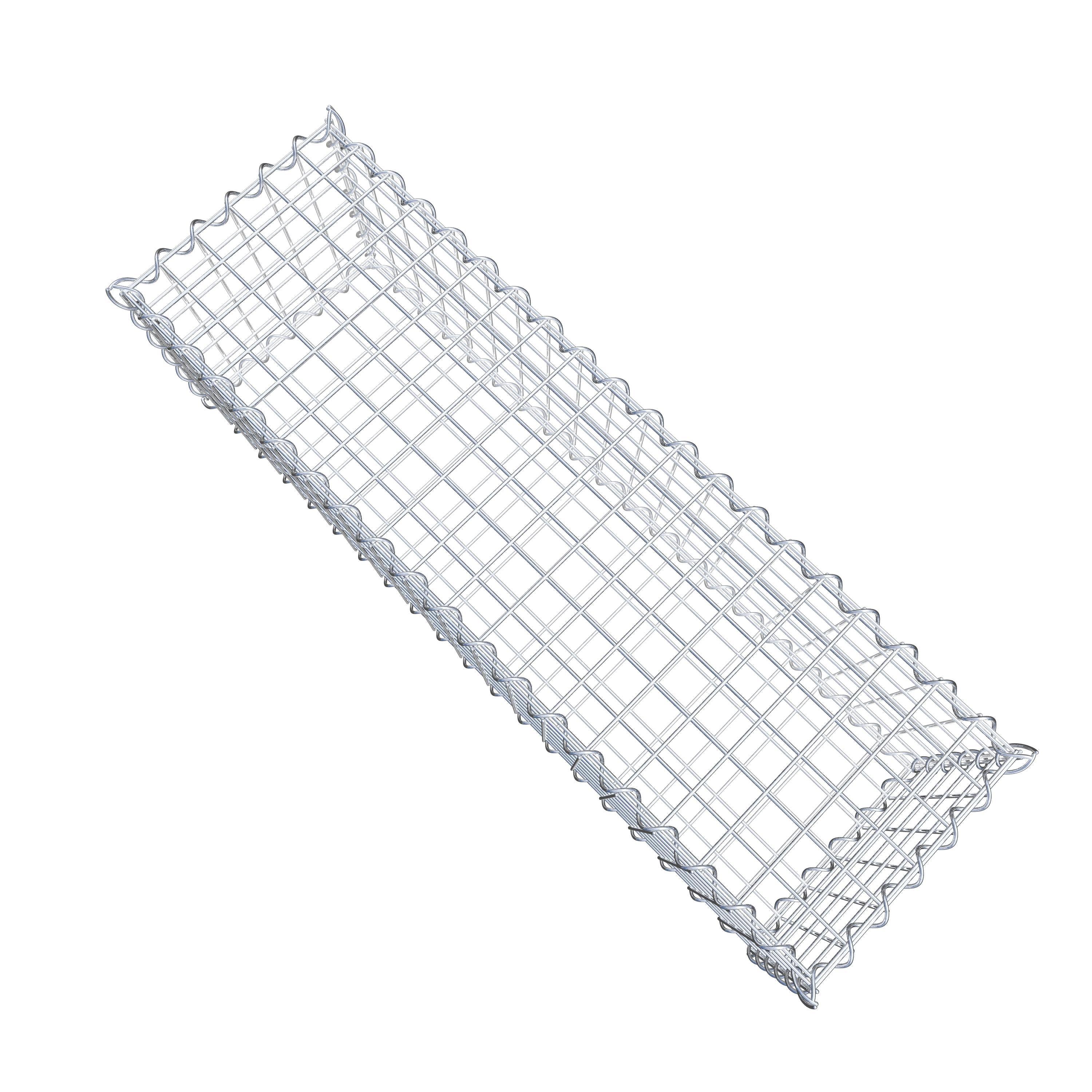 Schanskorf 100 cm x 30 cm x 30 cm (L x H x D), maaswijdte 5 cm x 5 cm, spiraalvormig