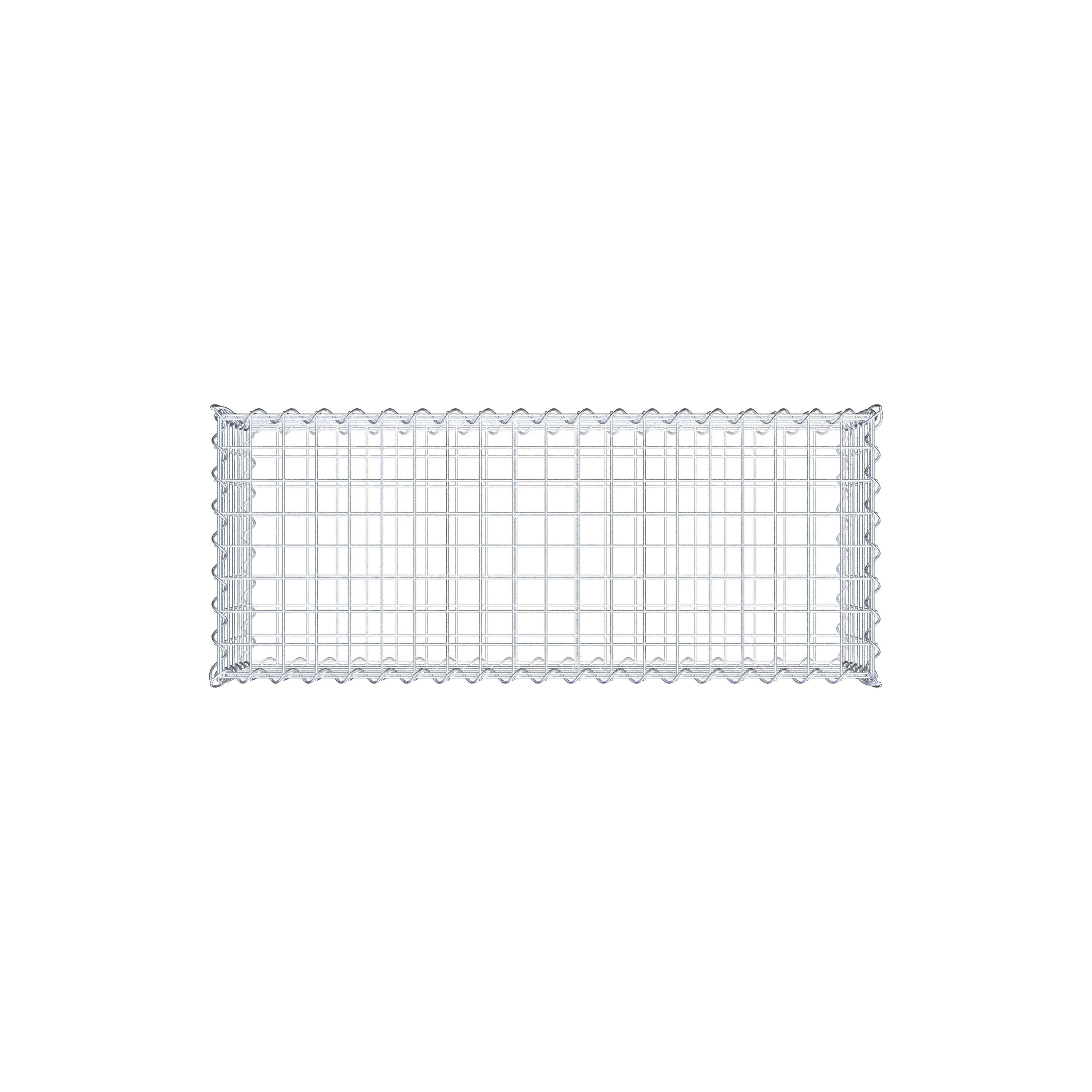 Gabion 100 cm x 30 cm x 40 cm (L x H x D), maskstorlek 5 cm x 5 cm, spiral