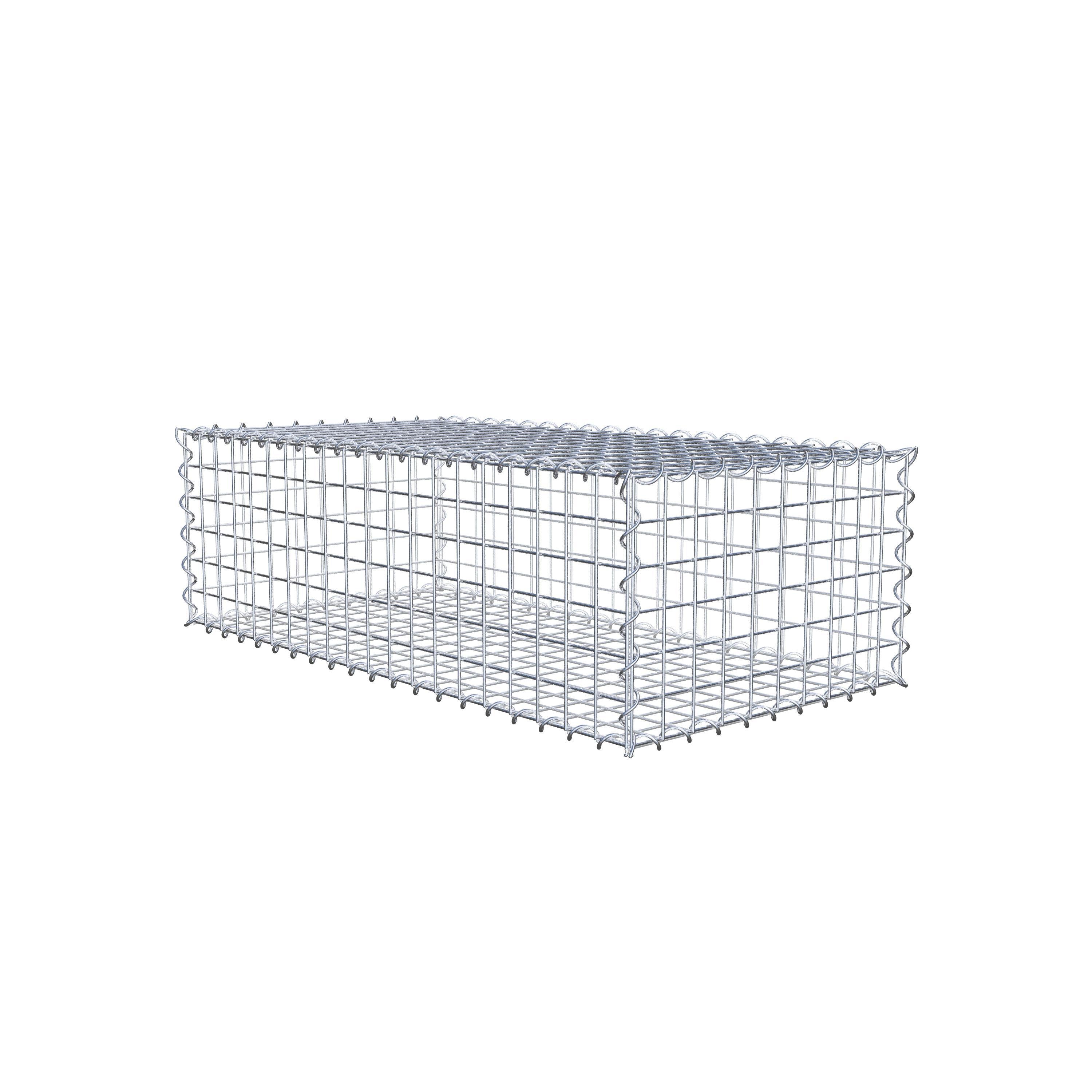 Gabion 100 cm x 30 cm x 50 cm (L x H x P), mailles 5 cm x 5 cm, spirale