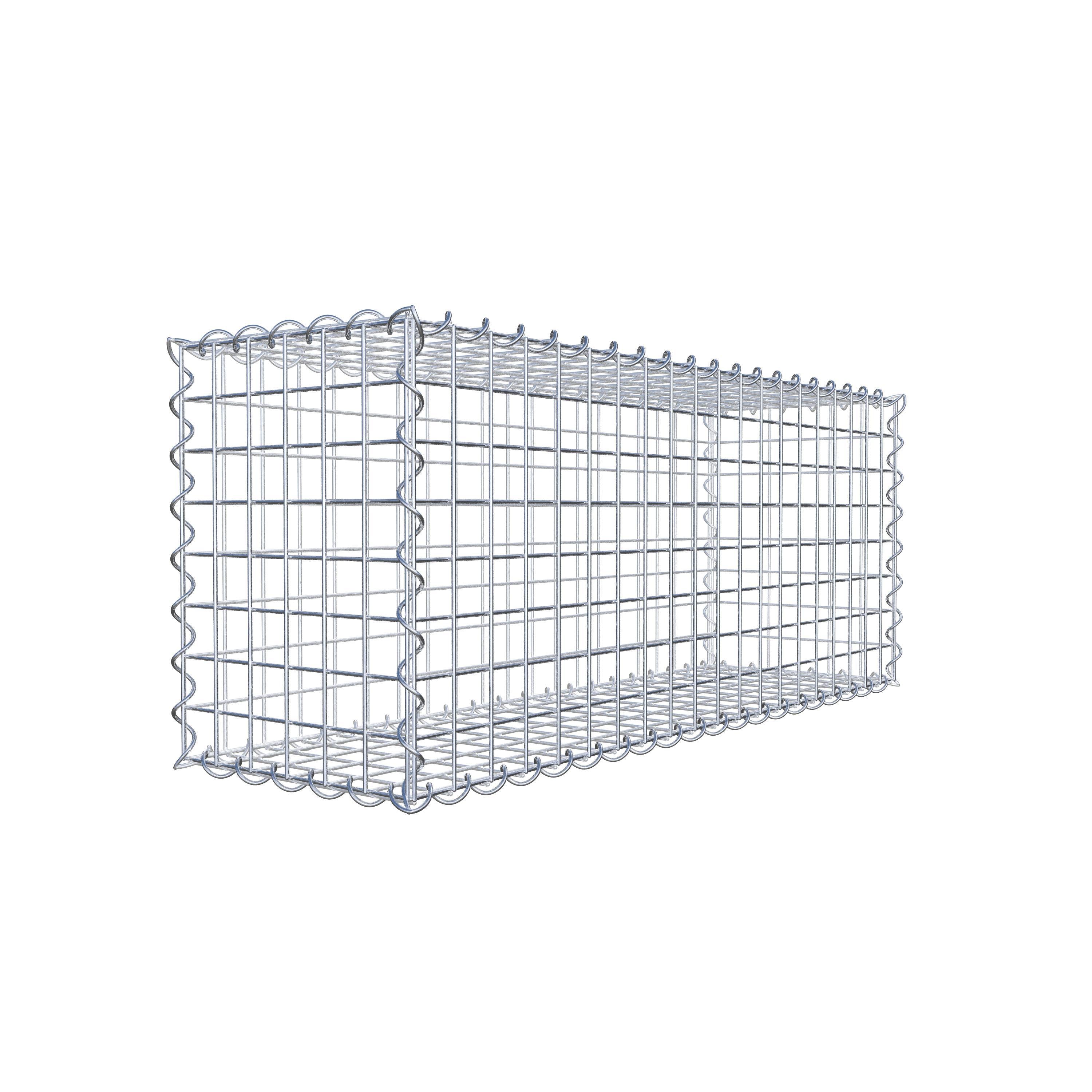 Gabião 100 cm x 40 cm x 30 cm (C x A x P), malhagem 5 cm x 5 cm, espiral