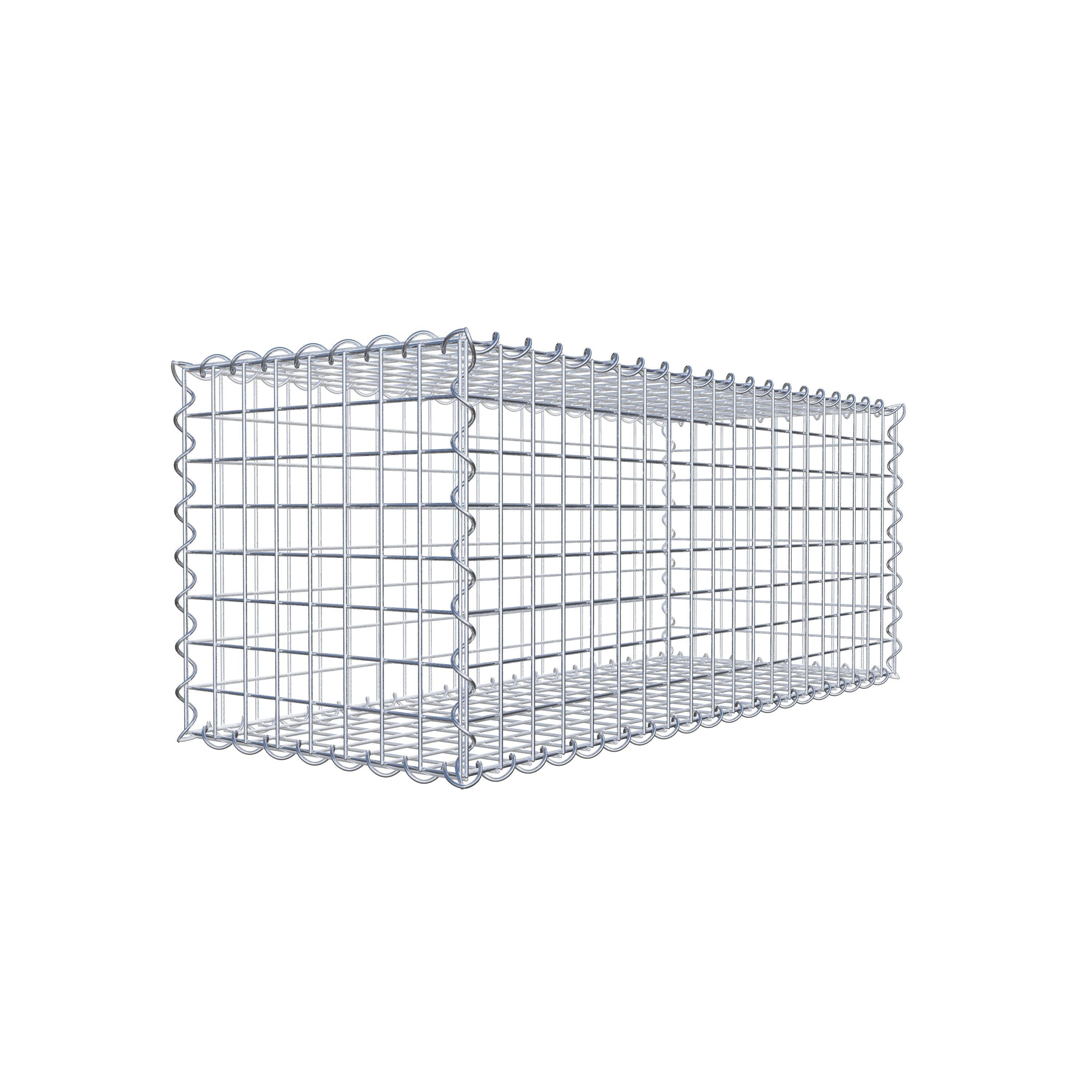 Gabion 100 cm x 40 cm x 40 cm (L x H x D), maskstorlek 5 cm x 5 cm, spiral