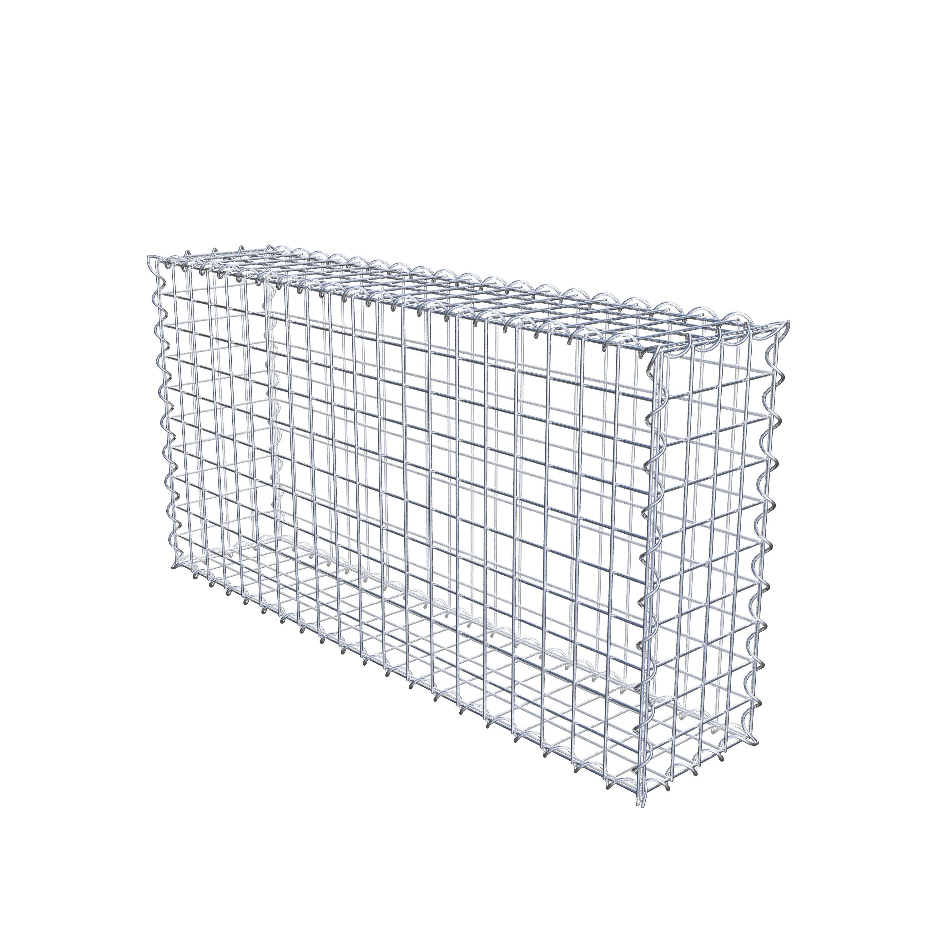 Gabion 100 cm x 50 cm x 20 cm (L x H x D), maskestørrelse 5 cm x 5 cm, spiral