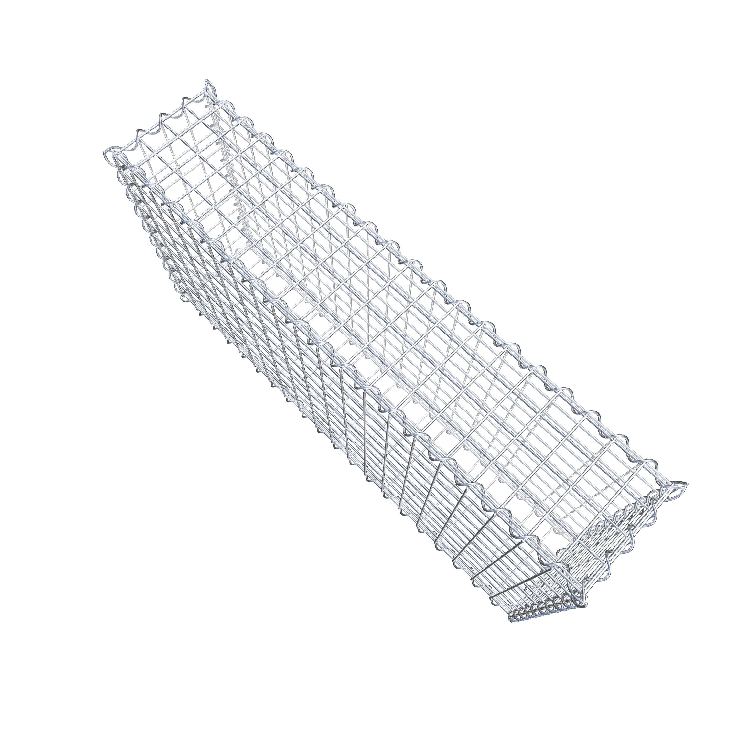 Schanskorf 100 cm x 50 cm x 20 cm (L x H x D), maaswijdte 5 cm x 5 cm, spiraalvormig