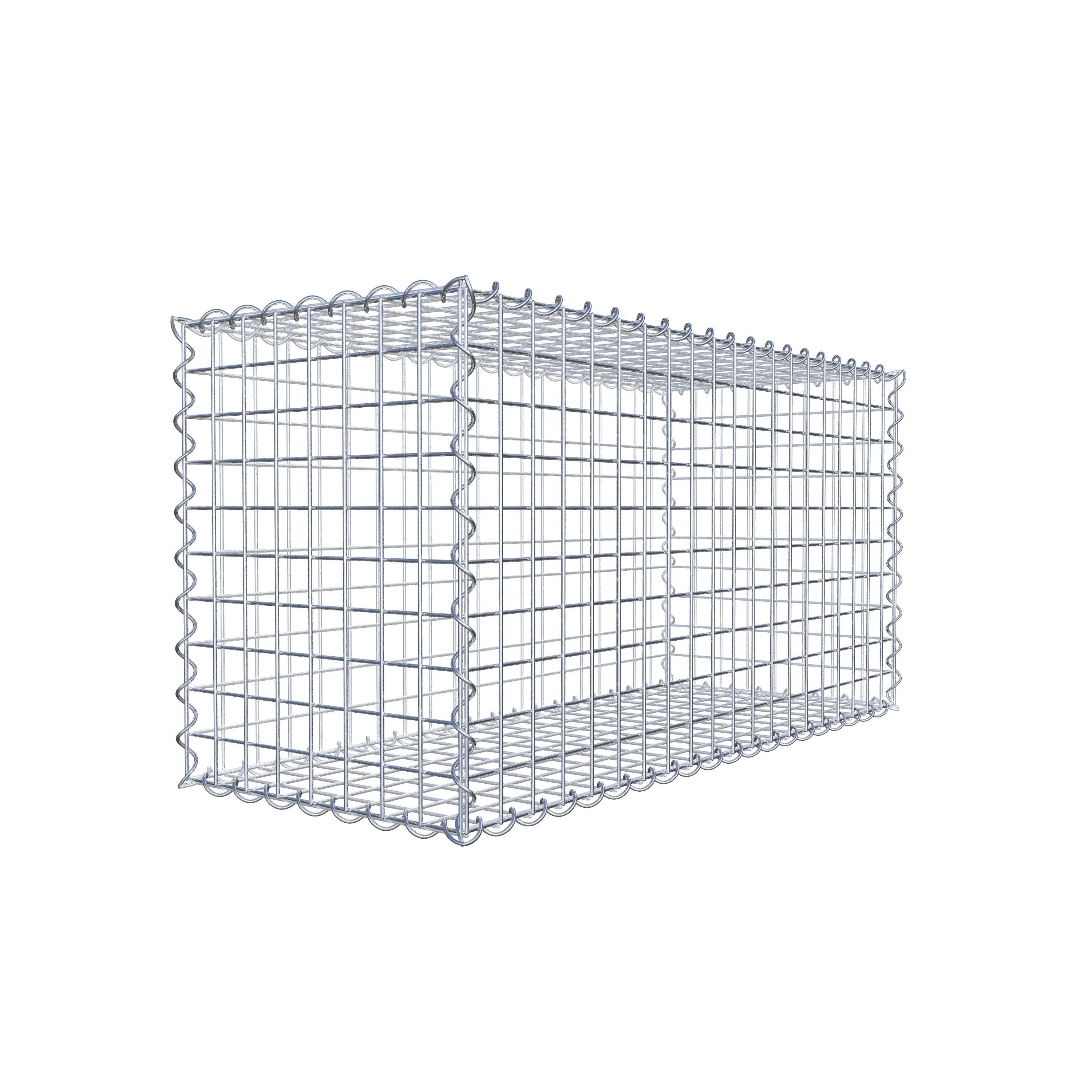 Schanskorf 100 cm x 50 cm x 40 cm (L x H x D), maaswijdte 5 cm x 5 cm, spiraalvormig