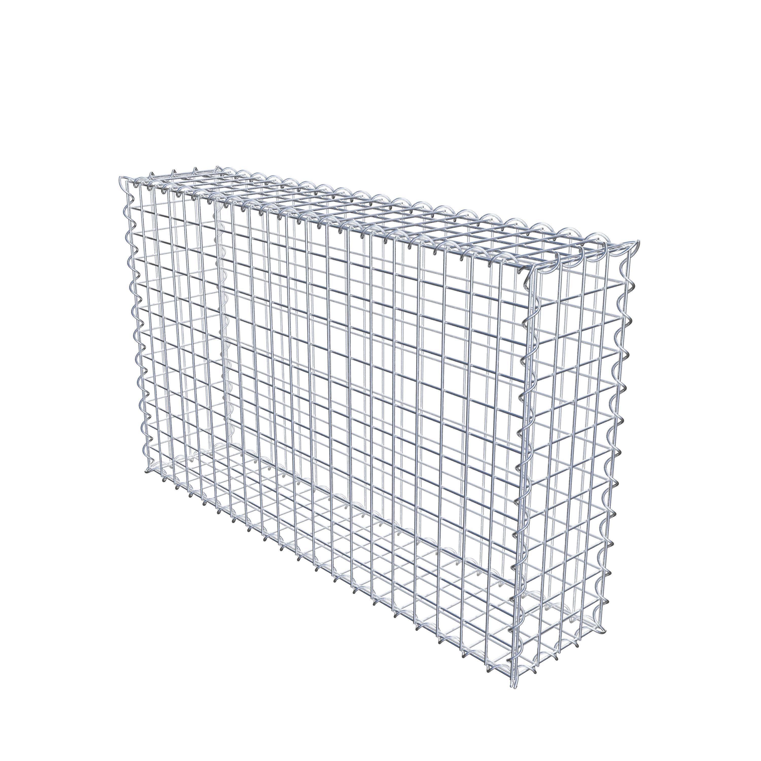 Gabion 100 cm x 60 cm x 20 cm (L x H x D), maskestørrelse 5 cm x 5 cm, spiral