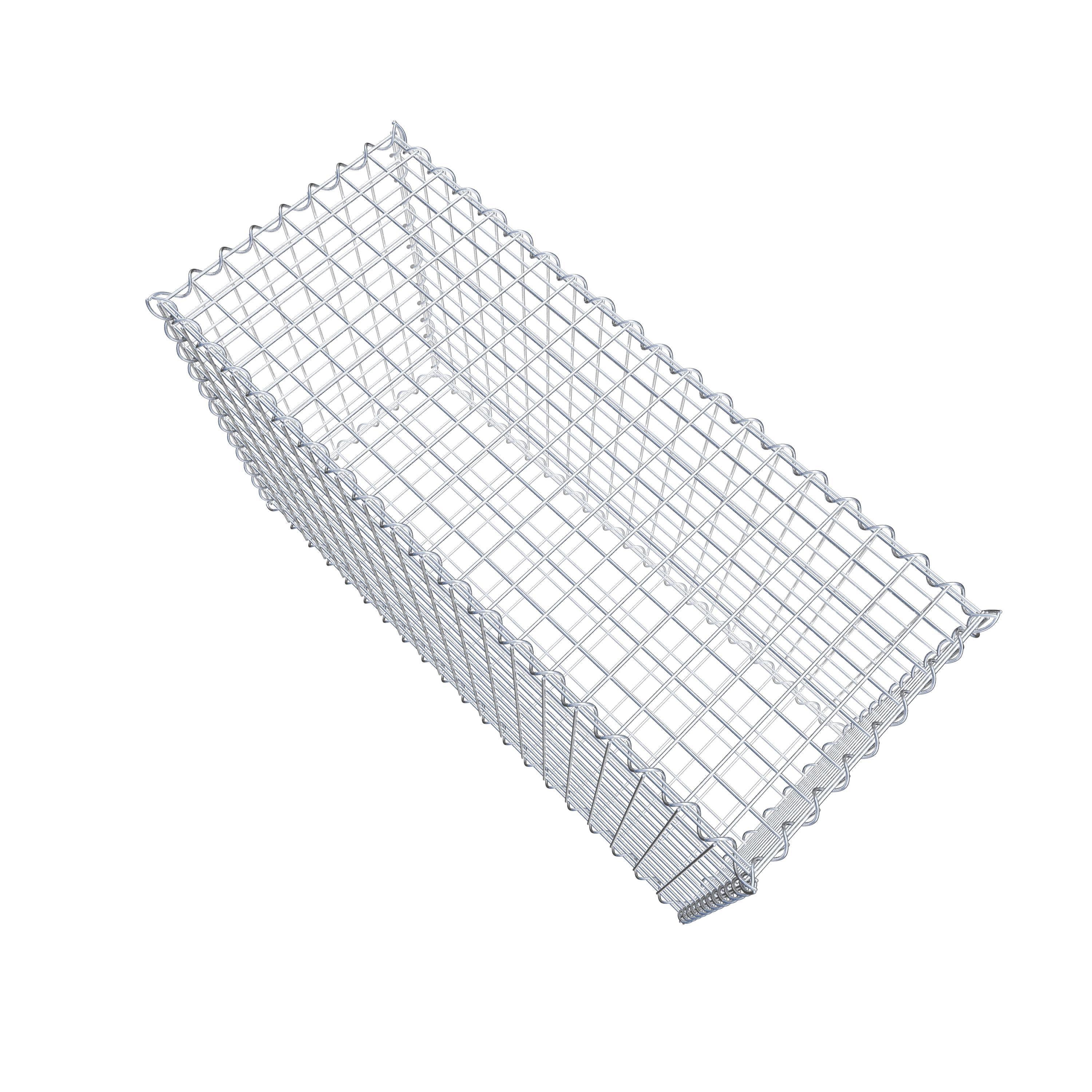 Gabion 100 cm x 60 cm x 40 cm (L x H x D), maskstorlek 5 cm x 5 cm, spiral