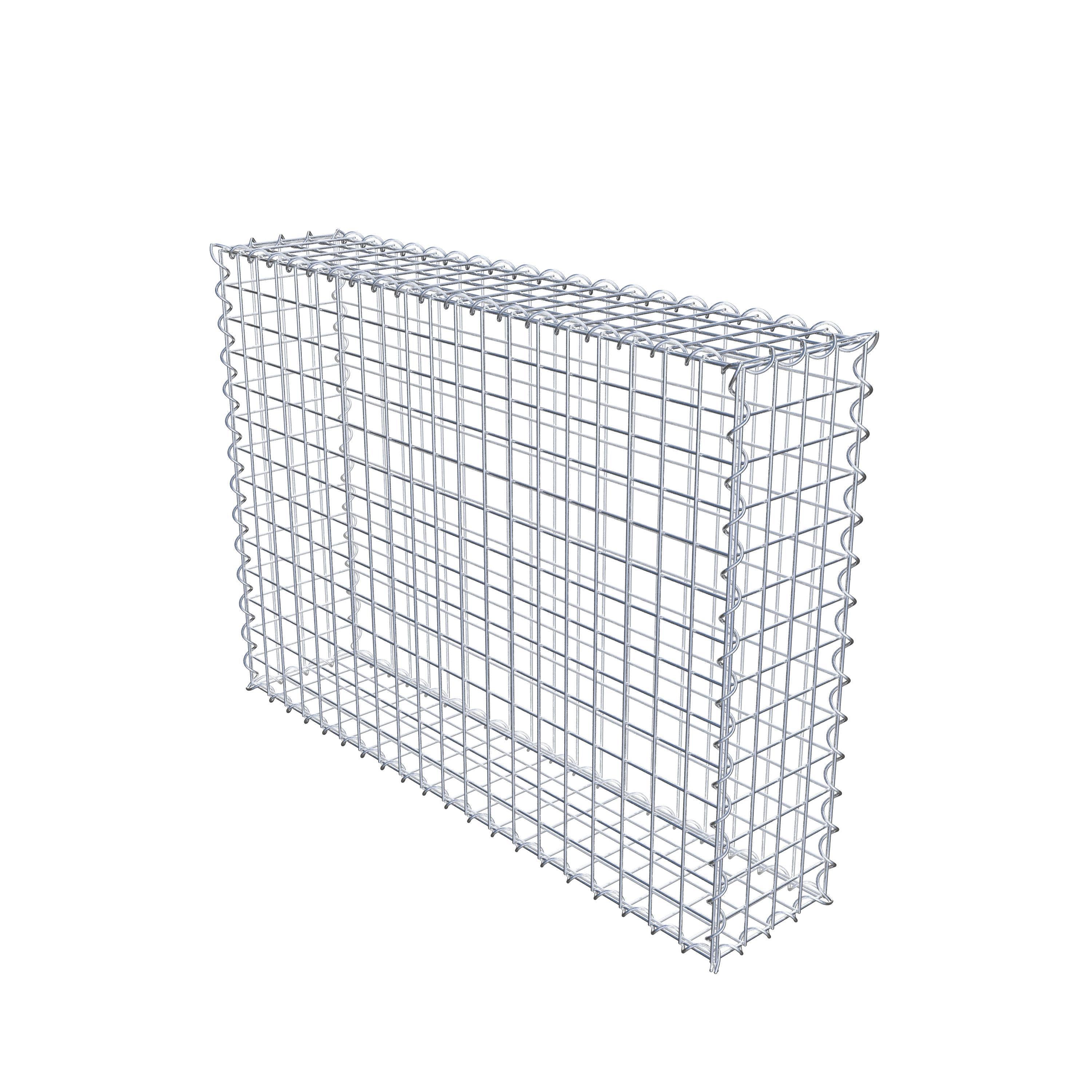 Gabion 100 cm x 70 cm x 20 cm (L x H x D), maskestørrelse 5 cm x 5 cm, spiral