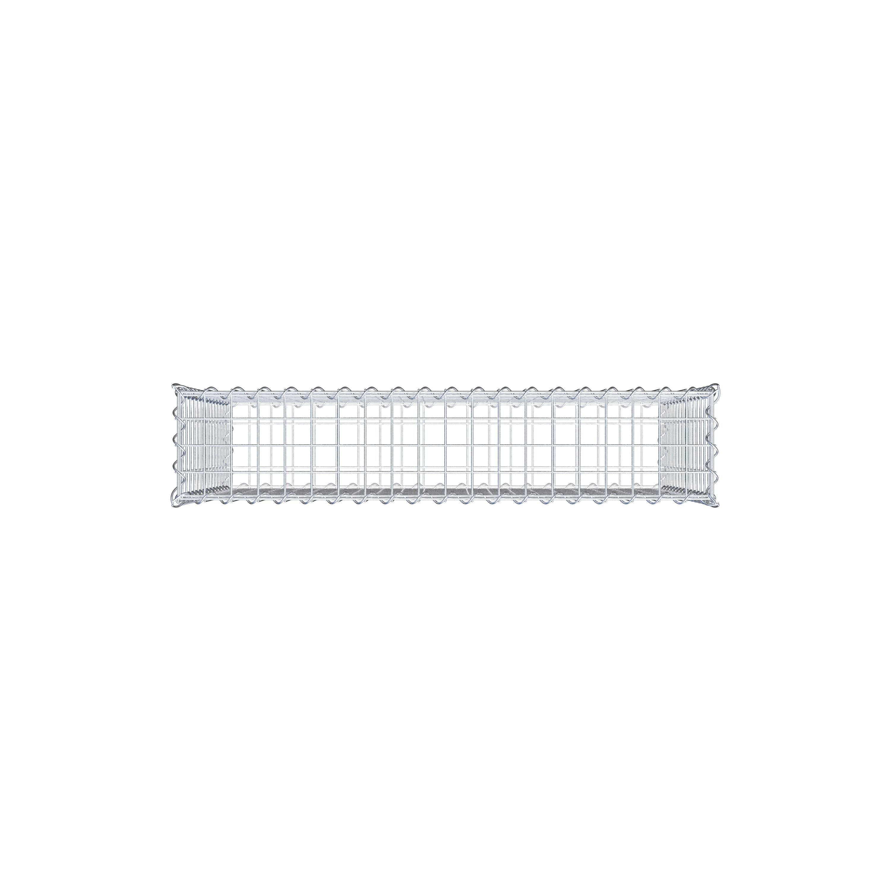 Schanskorf 100 cm x 70 cm x 20 cm (L x H x D), maaswijdte 5 cm x 5 cm, spiraalvormig